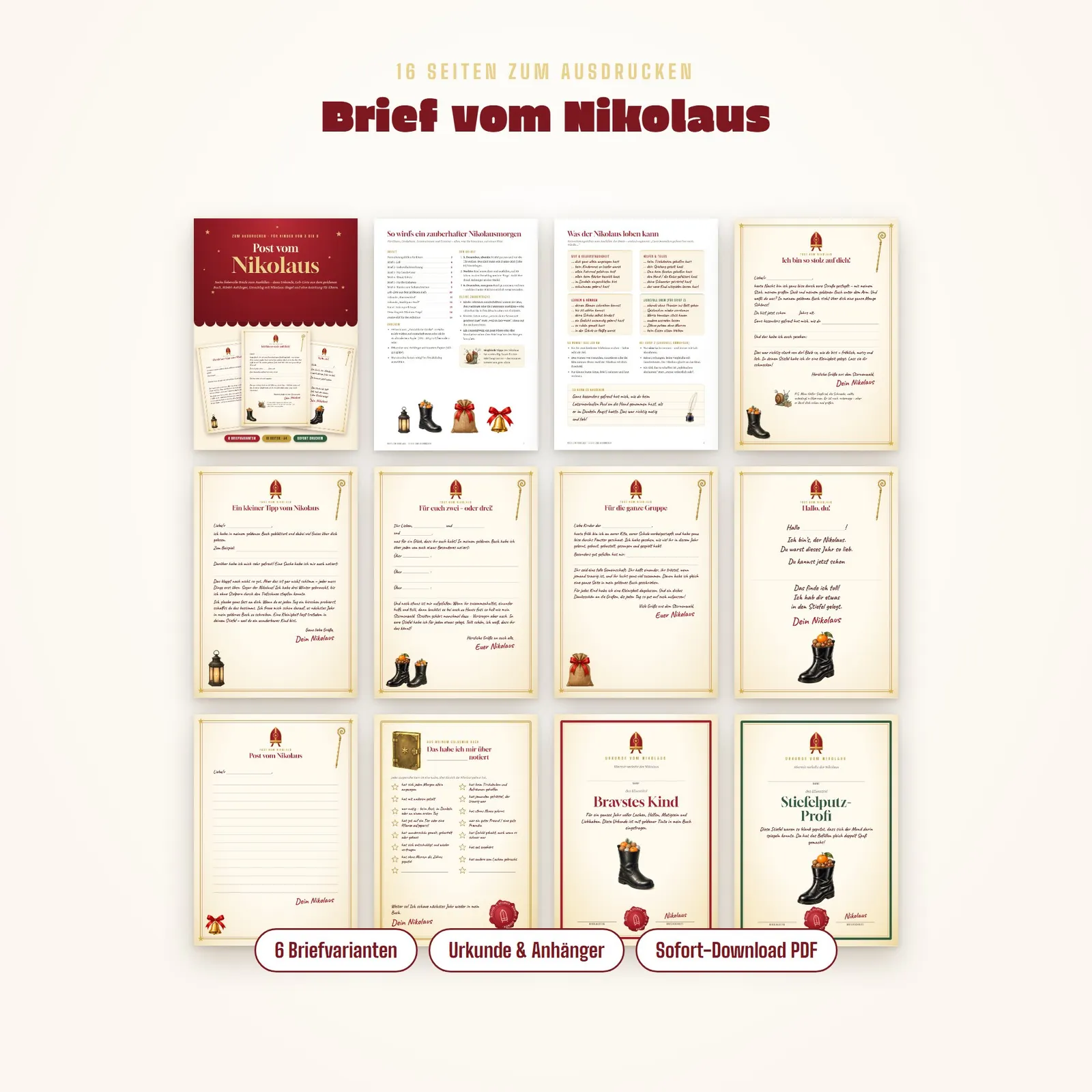 Nikolausbrief zum Ausdrucken – Post vom Nikolaus für Kinder – Einblick 1