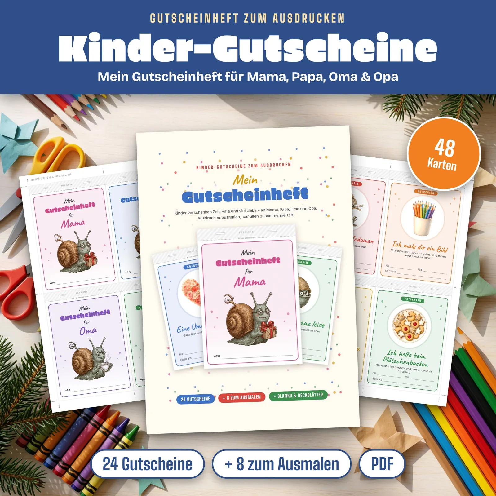Kinder-Gutscheine zum Verschenken – Mein Gutscheinheft – Titelbild