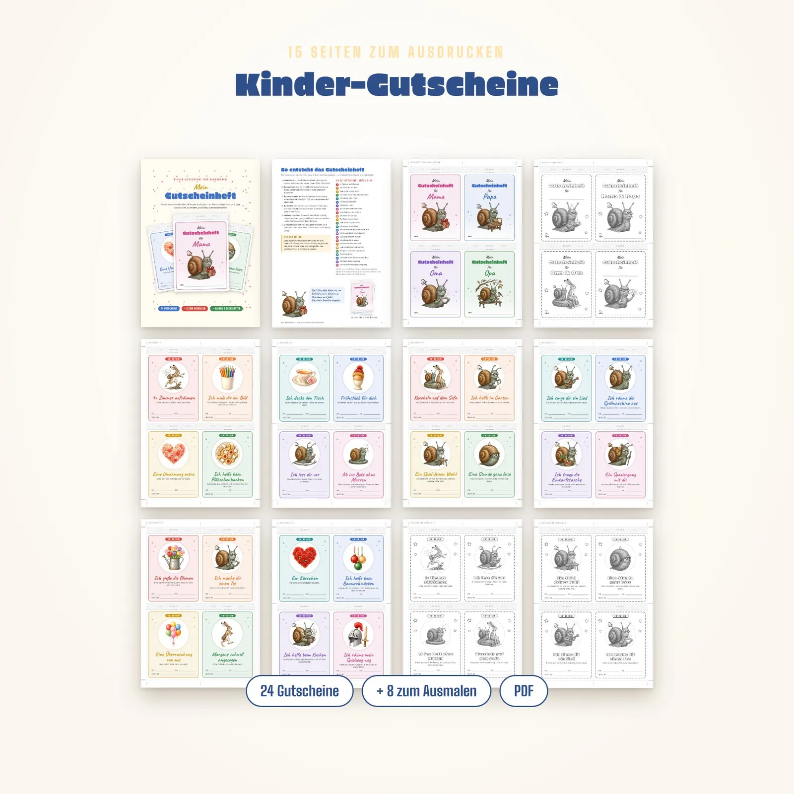 Kinder-Gutscheine zum Verschenken – Mein Gutscheinheft – Einblick 1