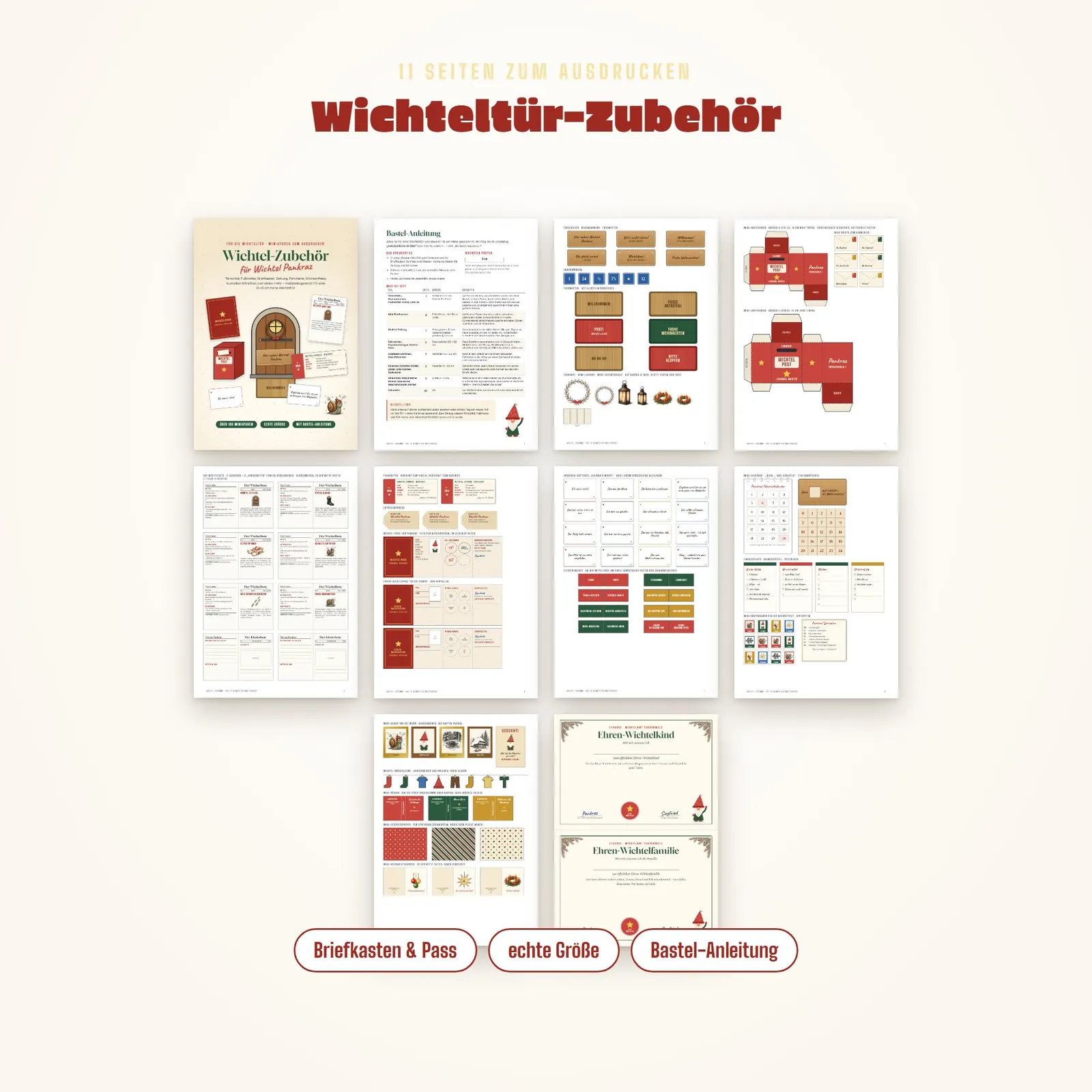 Wichteltür-Zubehör zum Ausdrucken – über 100 Wichtel-Miniaturen Wichteltür-Zubehör zum Ausdrucken – über 100 Wichtel-Miniaturen – Einblick 1