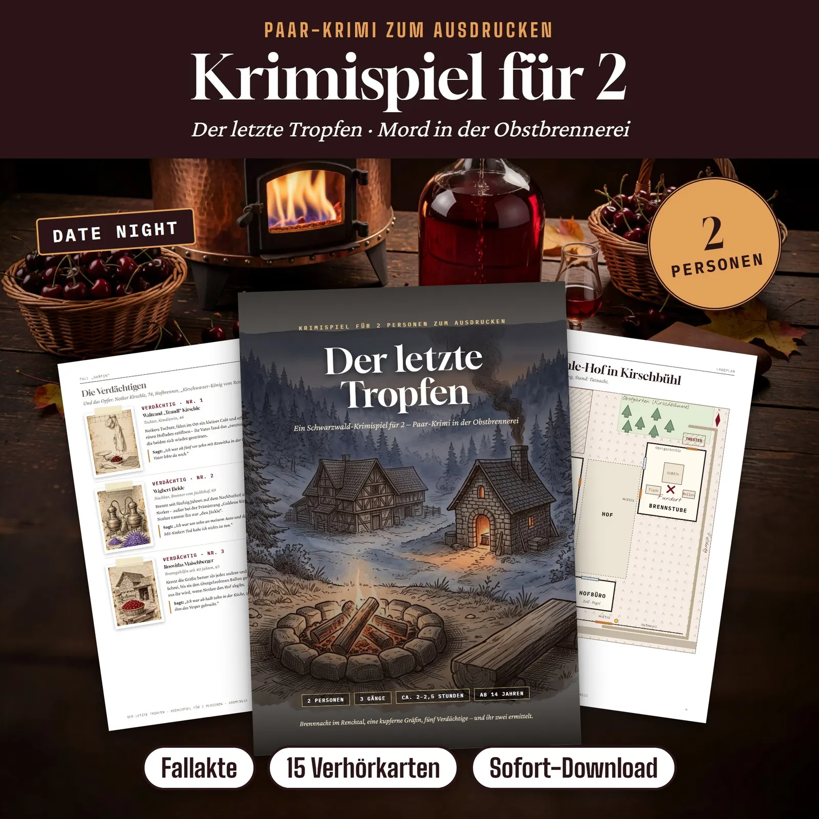Krimi für zwei zum Ausdrucken – Der letzte Tropfen – Titelbild