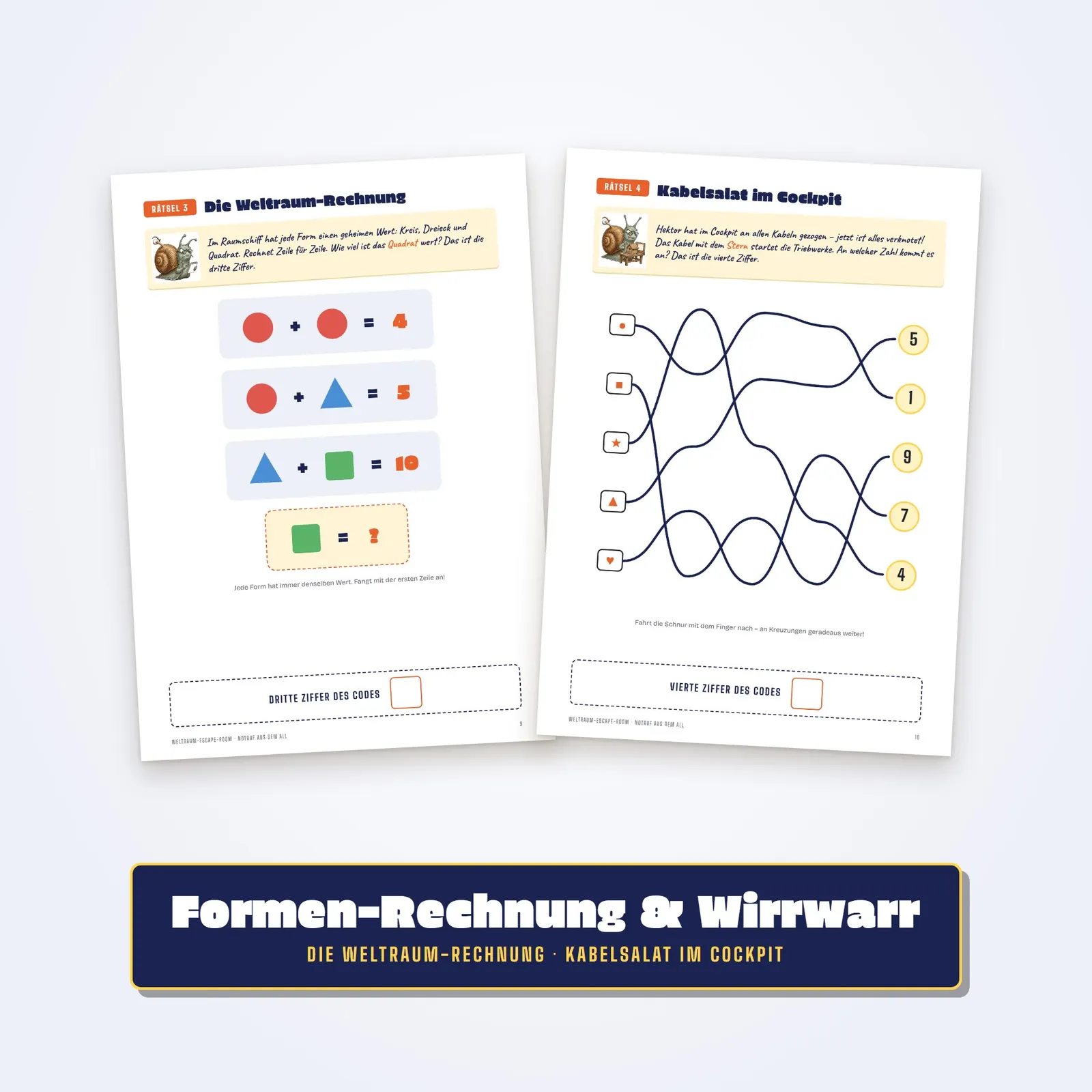 Weltraum-Escape-Room zum Ausdrucken – Notruf aus dem All – Einblick 3