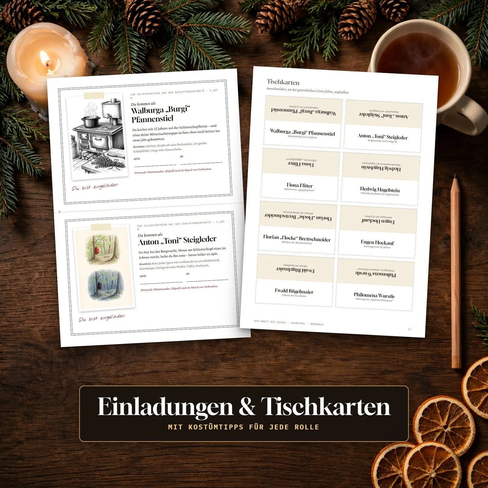Silvester-Krimispiel für 6–8 Personen – Ein Prosit der Leiche! – Einblick 4