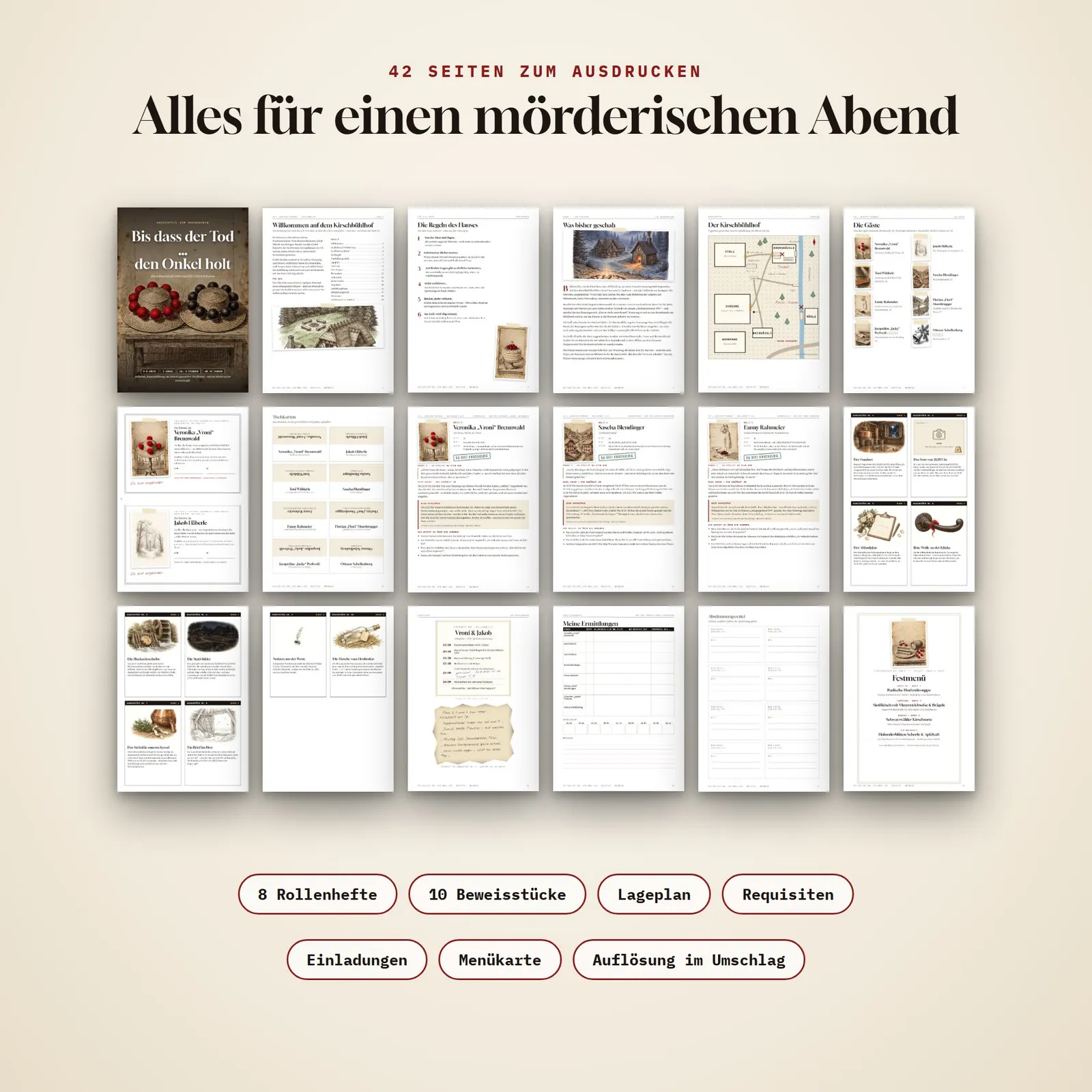 Hochzeitskrimi zum Ausdrucken – Bis dass der Tod … den Onkel holt – Einblick 1