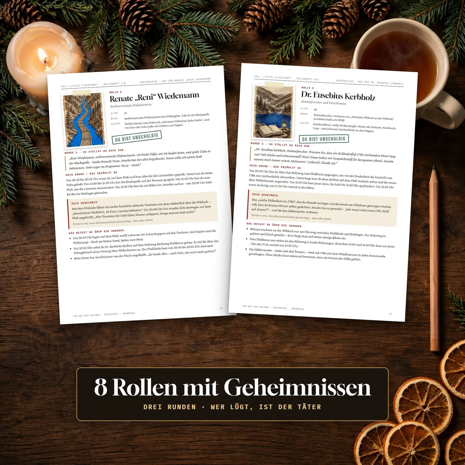 Sommer-Krimispiel zum Ausdrucken – Tod auf dem Holzweg Sommer-Krimispiel zum Ausdrucken – Tod auf dem Holzweg – Einblick 2