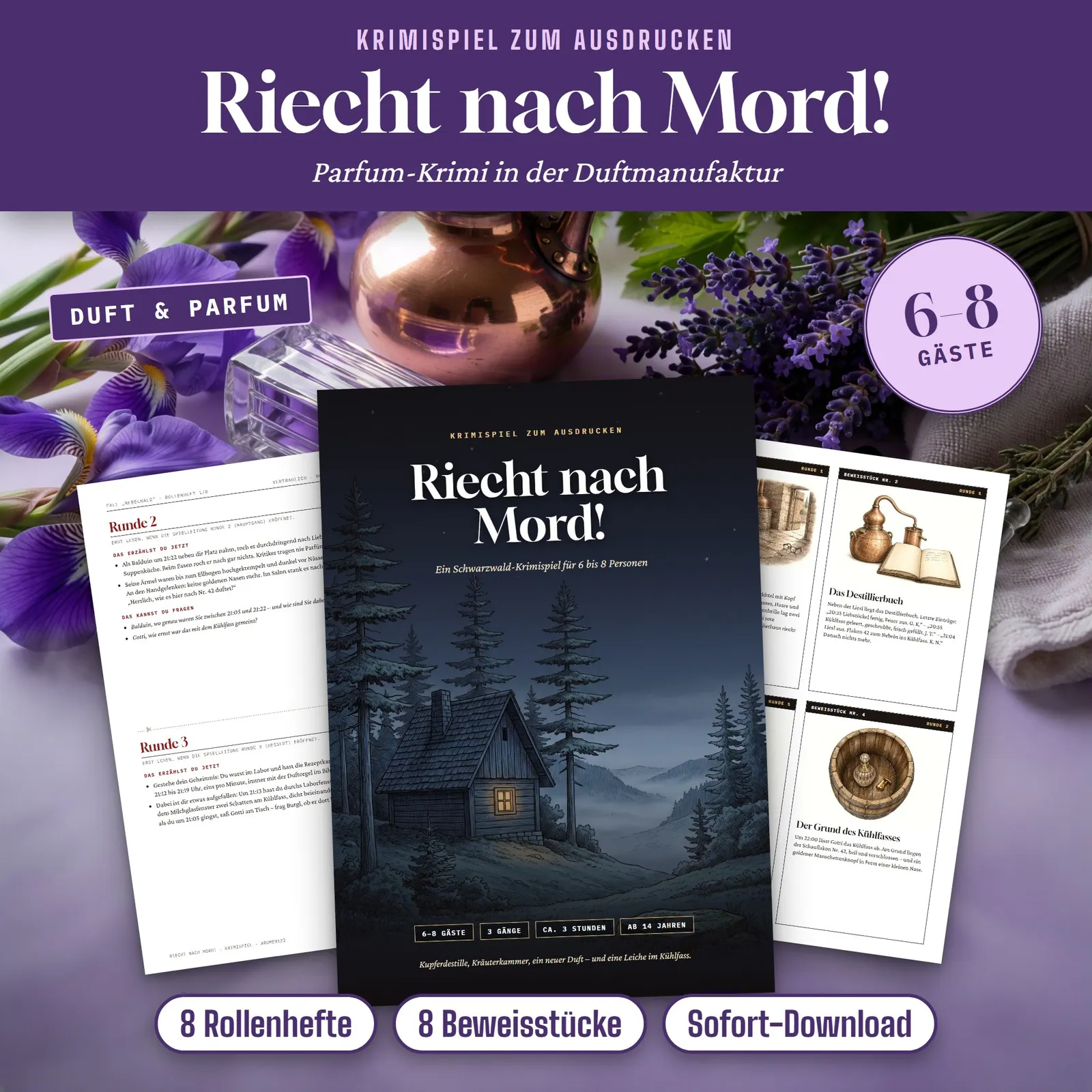 Krimispiel für Erwachsene – Riecht nach Mord! Krimispiel für Erwachsene – Riecht nach Mord! – Titelbild