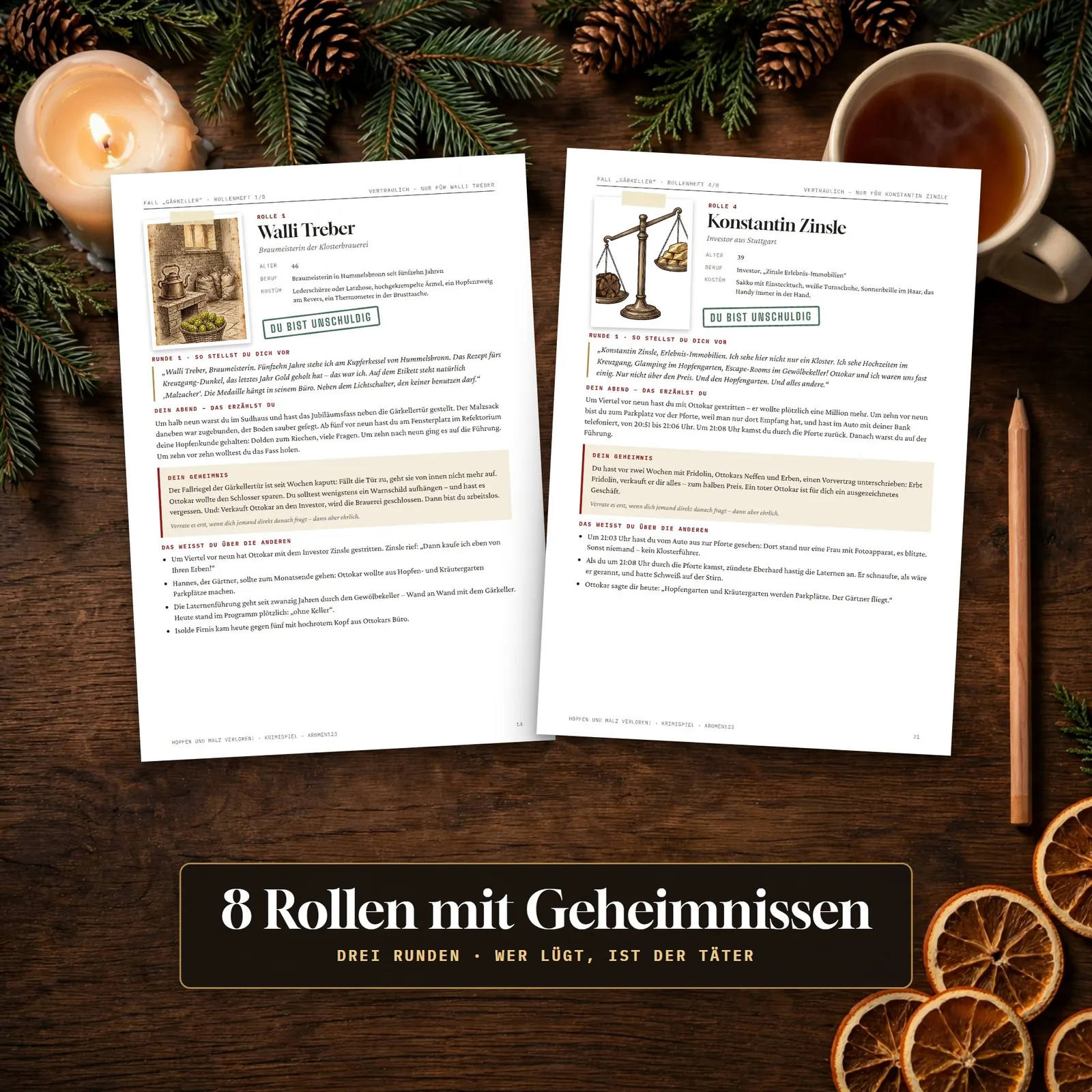 Krimi-Party zum Ausdrucken – Hopfen und Malz verloren! – Einblick 2