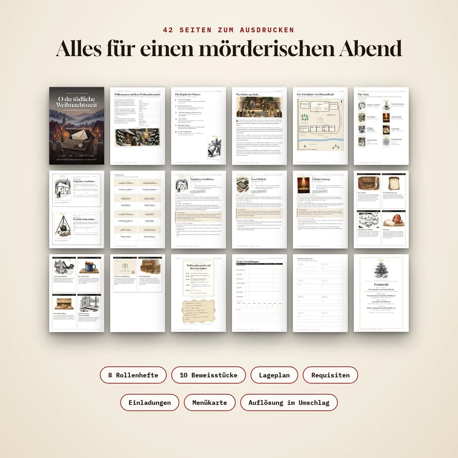 Weihnachtskrimi-Spiel – O du tödliche Weihnachtszeit – Einblick 1