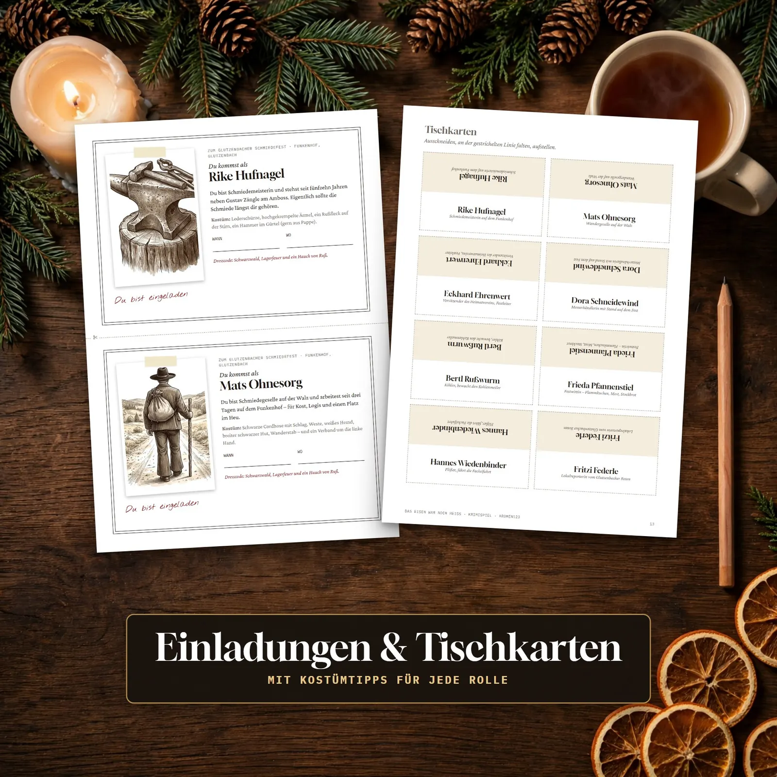 Krimi-Party-Spiel zum Ausdrucken – Das Eisen war noch heiß – Einblick 4