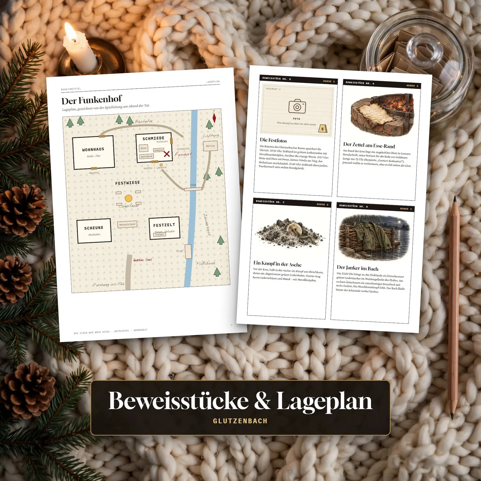Krimi-Party-Spiel zum Ausdrucken – Das Eisen war noch heiß – Einblick 3