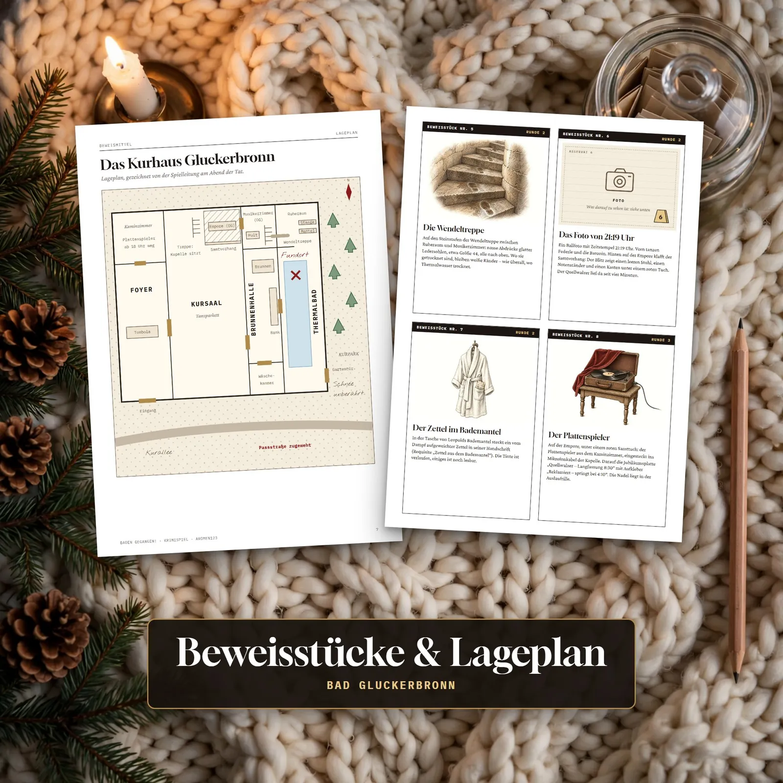 Winter-Krimispiel zum Ausdrucken – Baden gegangen! Winter-Krimispiel zum Ausdrucken – Baden gegangen! – Einblick 3