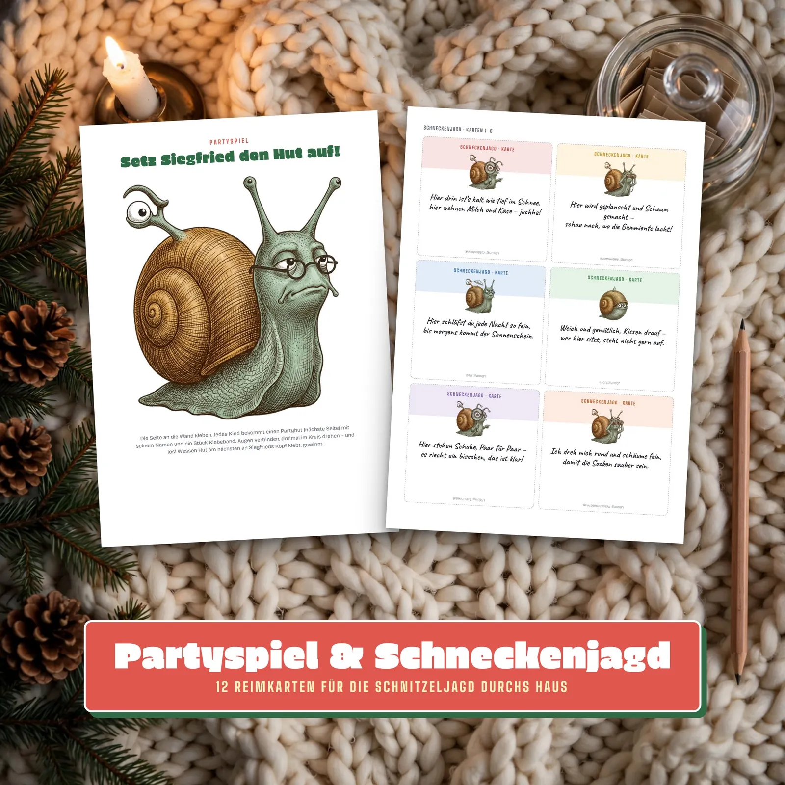 Kindergeburtstag-Set zum Ausdrucken – Siegfried feiert mit – Einblick 3