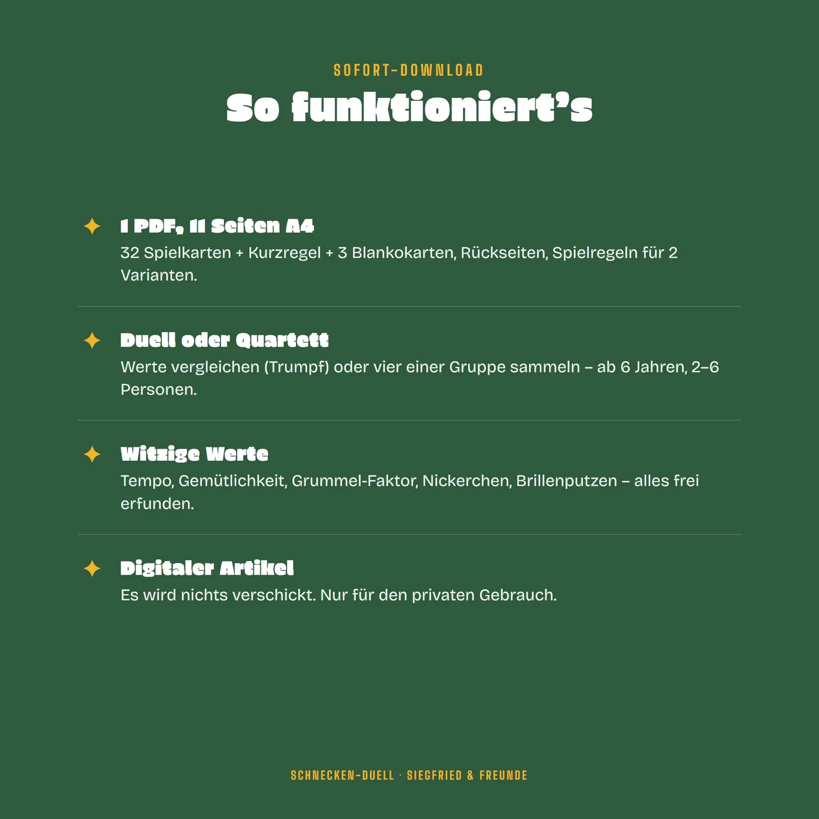 Quartett zum Ausdrucken – Schnecken-Duell mit 32 Karten – Einblick 4