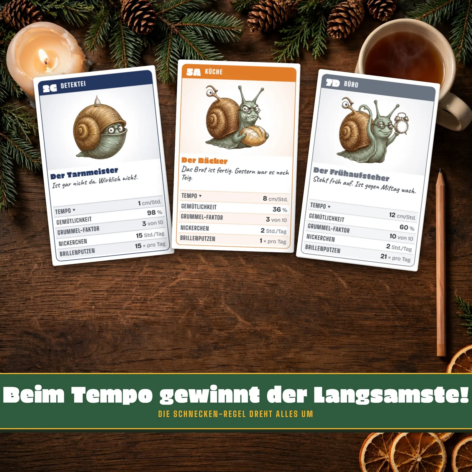 Quartett zum Ausdrucken – Schnecken-Duell mit 32 Karten – Einblick 2