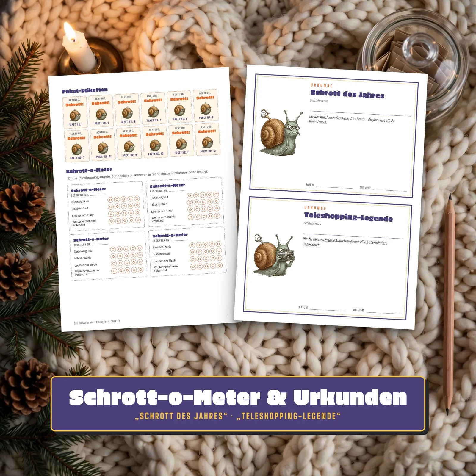 Schrottwichteln Spielset zum Ausdrucken – Das große Schrottwichteln Schrottwichteln Spielset zum Ausdrucken – Das große Schrottwichteln – Einblick 3