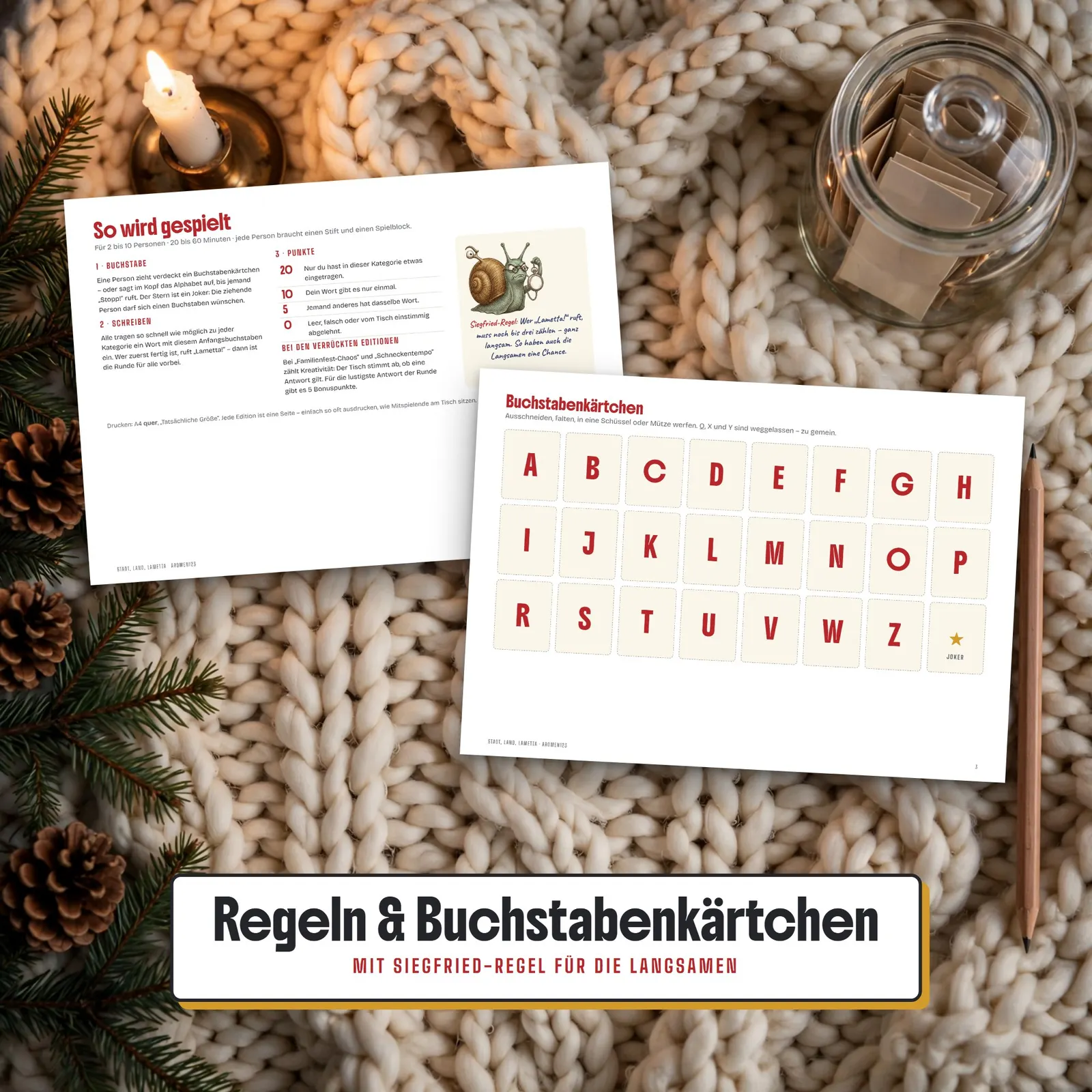 Stadt-Land-Fluss Weihnachten zum Ausdrucken in 6 Editionen Stadt-Land-Fluss Weihnachten zum Ausdrucken in 6 Editionen – Einblick 3