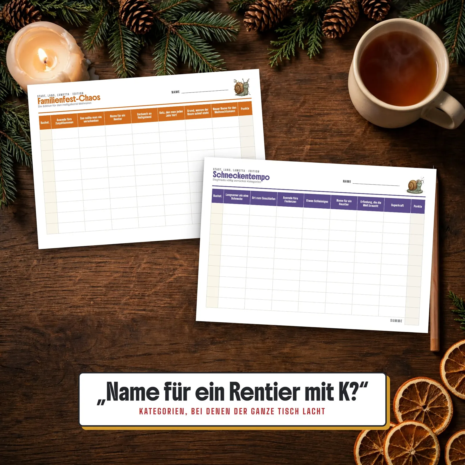 Stadt-Land-Fluss Weihnachten zum Ausdrucken in 6 Editionen Stadt-Land-Fluss Weihnachten zum Ausdrucken in 6 Editionen – Einblick 2