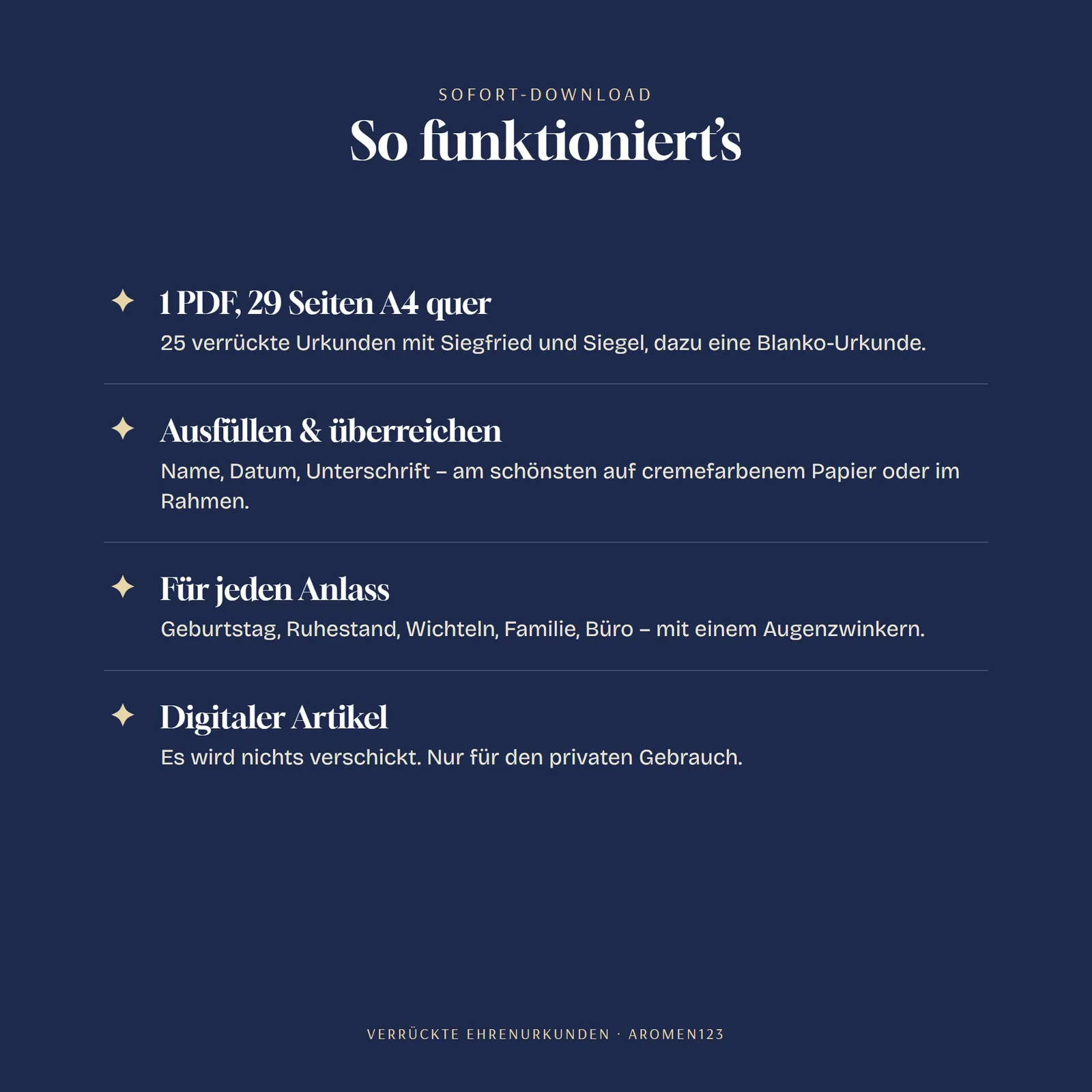 Lustige Urkunden zum Ausdrucken – 25 verrückte Ehrenurkunden – Einblick 4