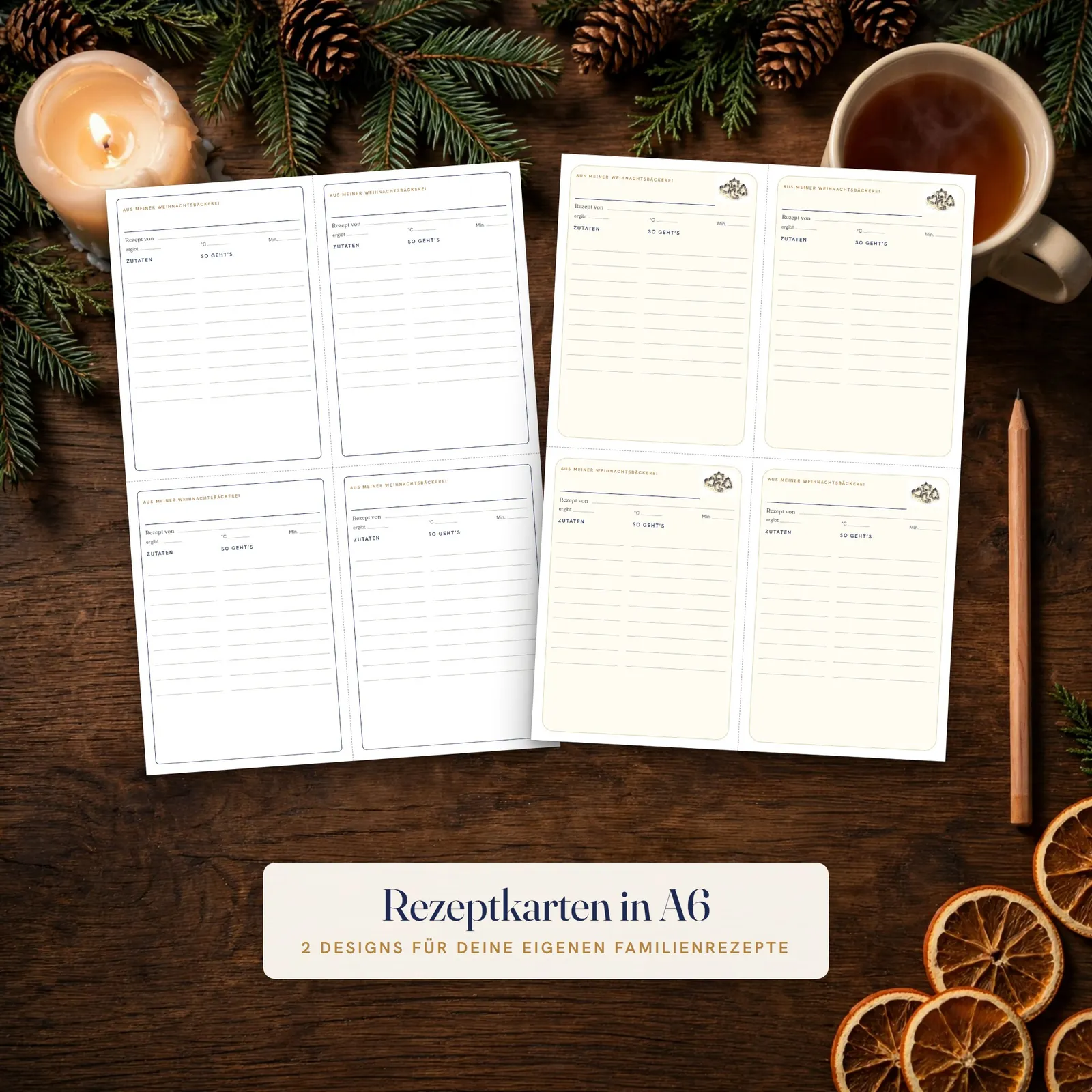 Plätzchen-Backplaner zum Ausdrucken – Weihnachtsbäckerei planen – Einblick 3