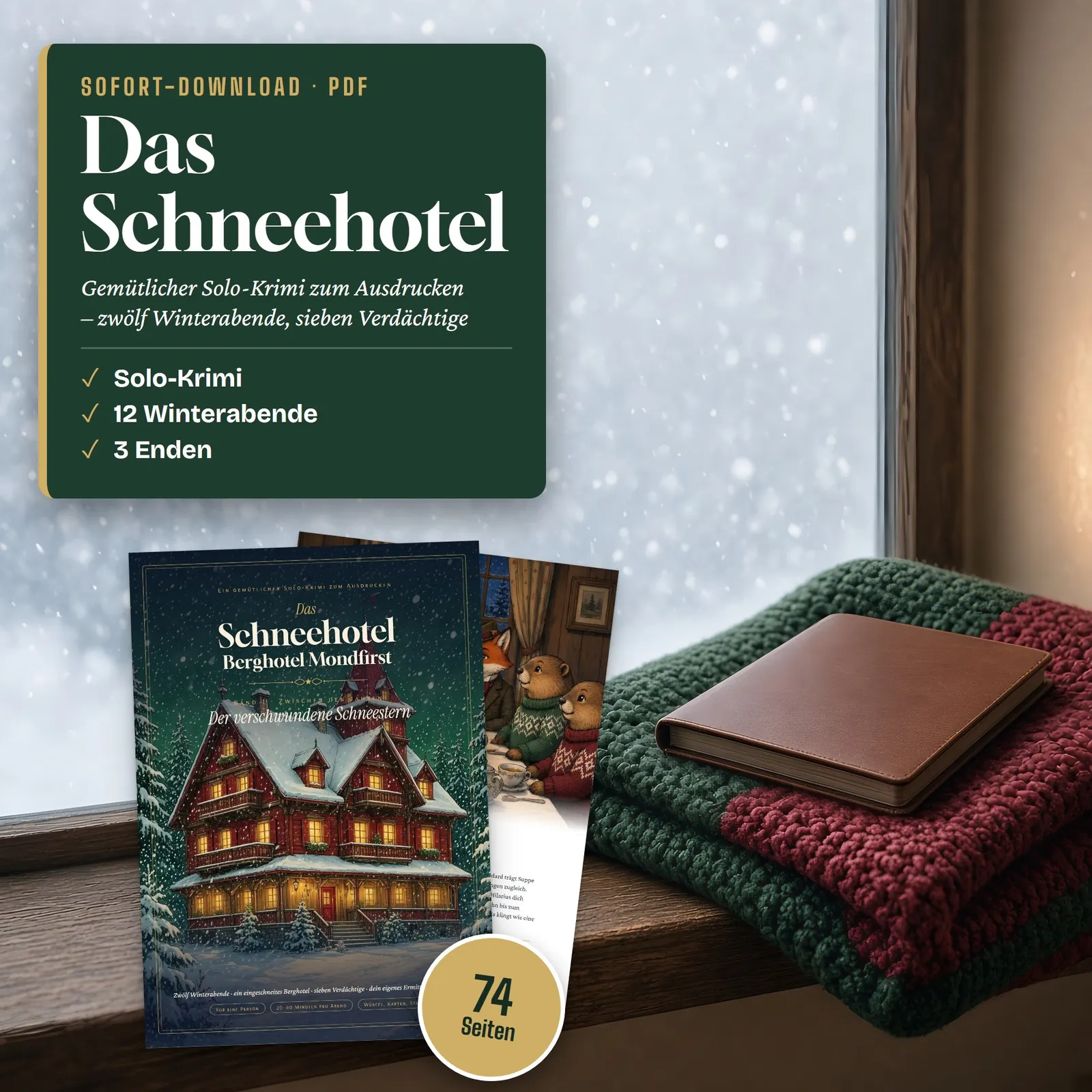 Solo-Krimi zum Ausdrucken – Das Schneehotel, Band 1 Solo-Krimi zum Ausdrucken – Das Schneehotel, Band 1 – Einblick 5