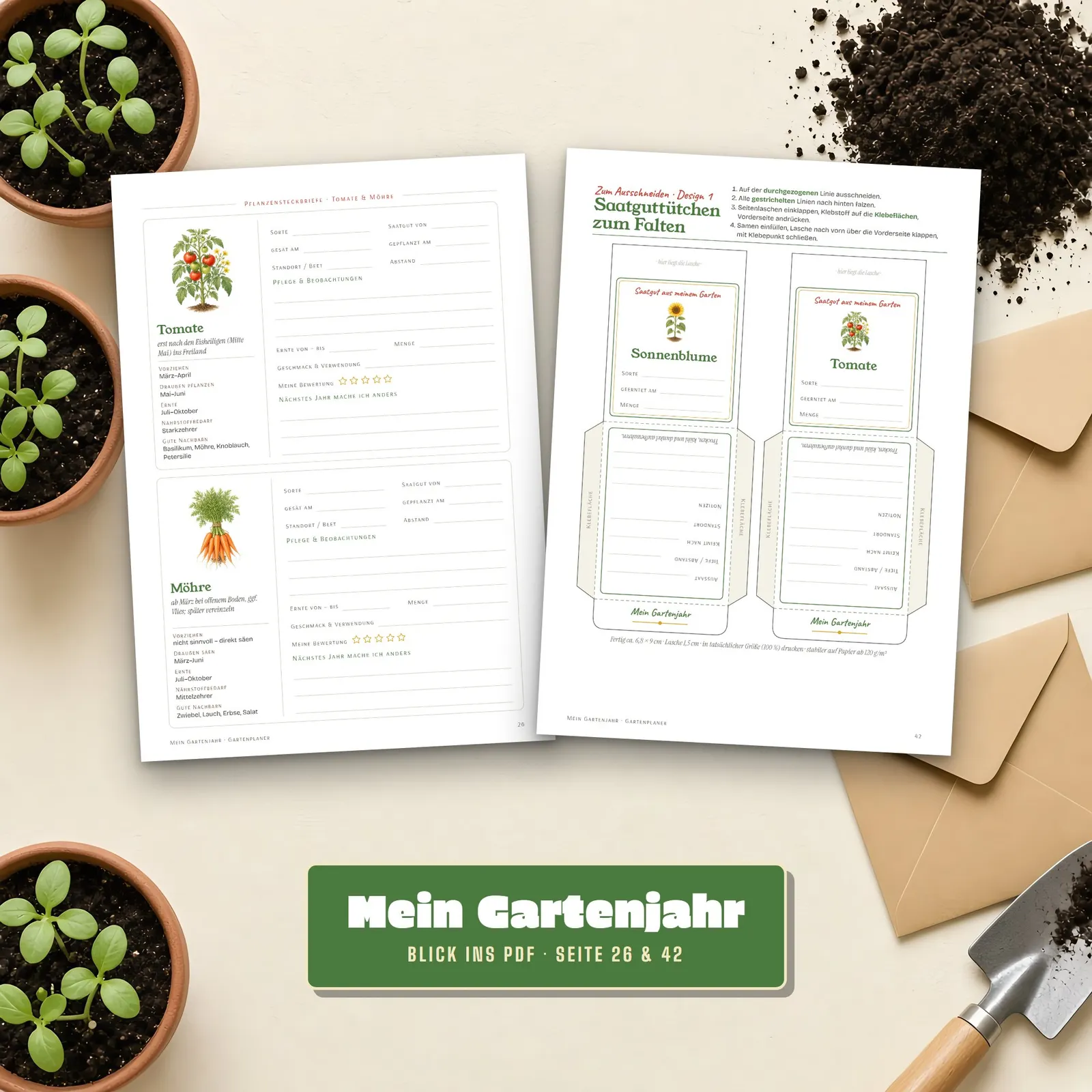 Gartenplaner zum Ausdrucken – Mein Gartenjahr Gartenplaner zum Ausdrucken – Mein Gartenjahr – Einblick 3