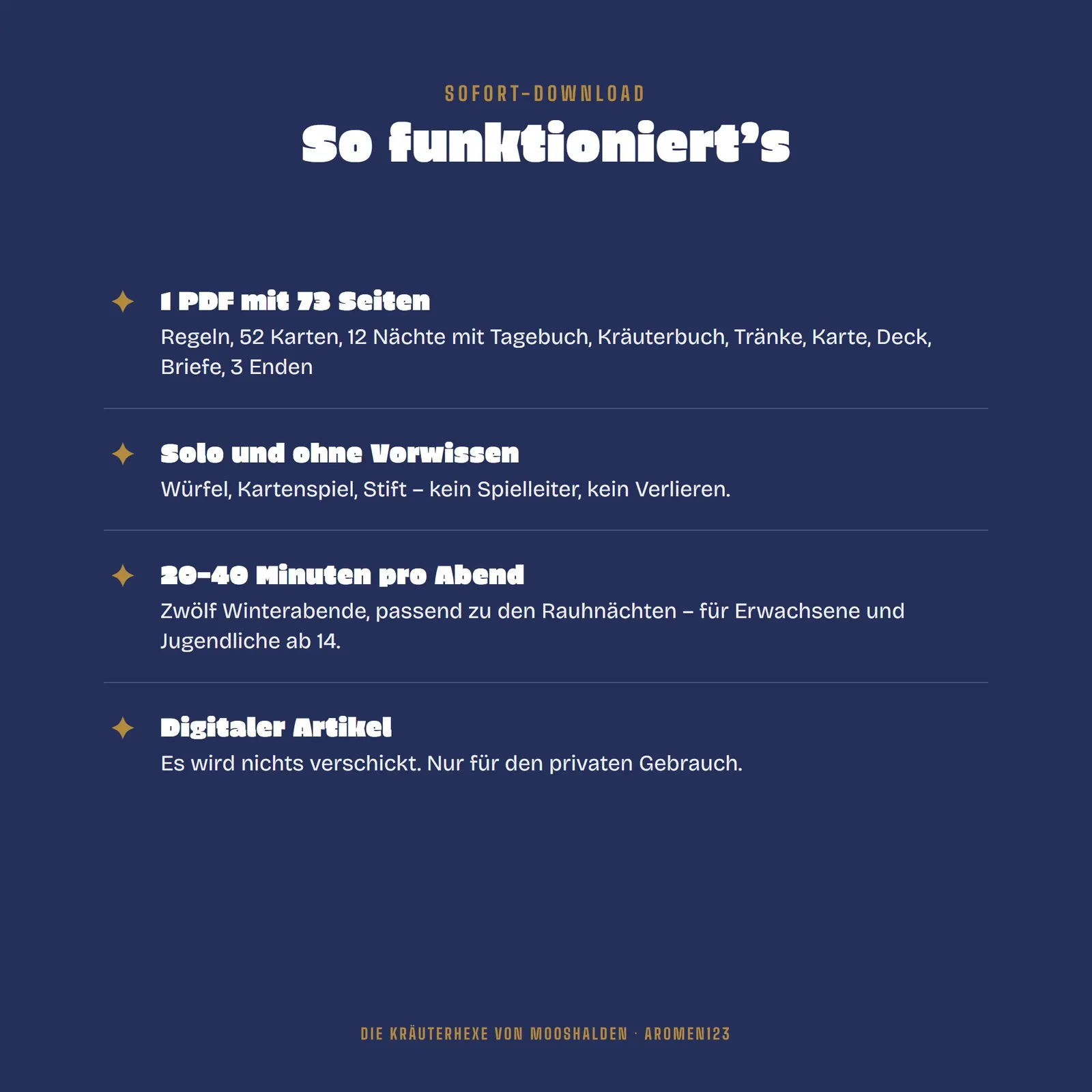 Solo-Rollenspiel zum Ausdrucken – Die Kräuterhexe von Mooshalden – Einblick 4