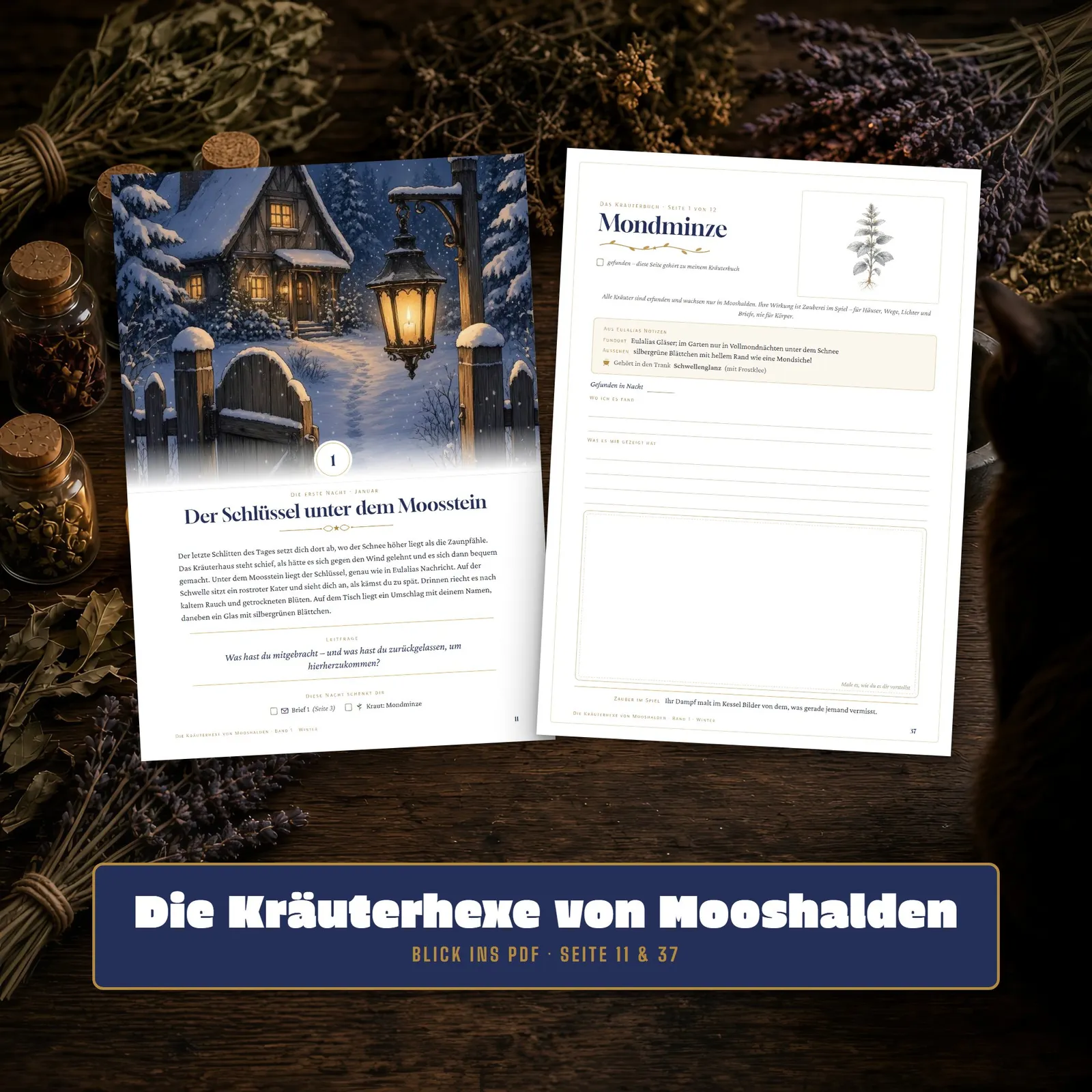 Solo-Rollenspiel zum Ausdrucken – Die Kräuterhexe von Mooshalden – Einblick 3