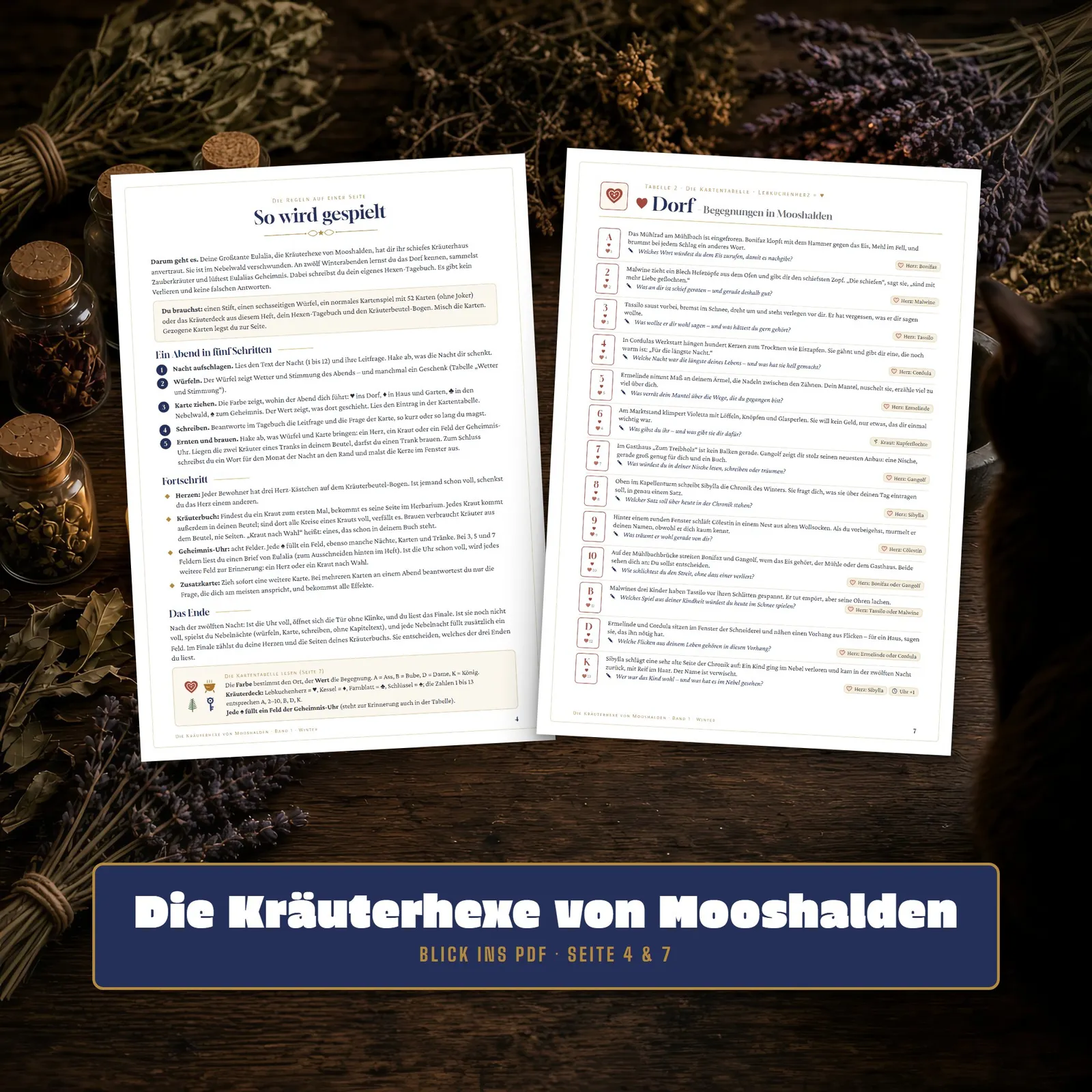 Solo-Rollenspiel zum Ausdrucken – Die Kräuterhexe von Mooshalden – Einblick 2