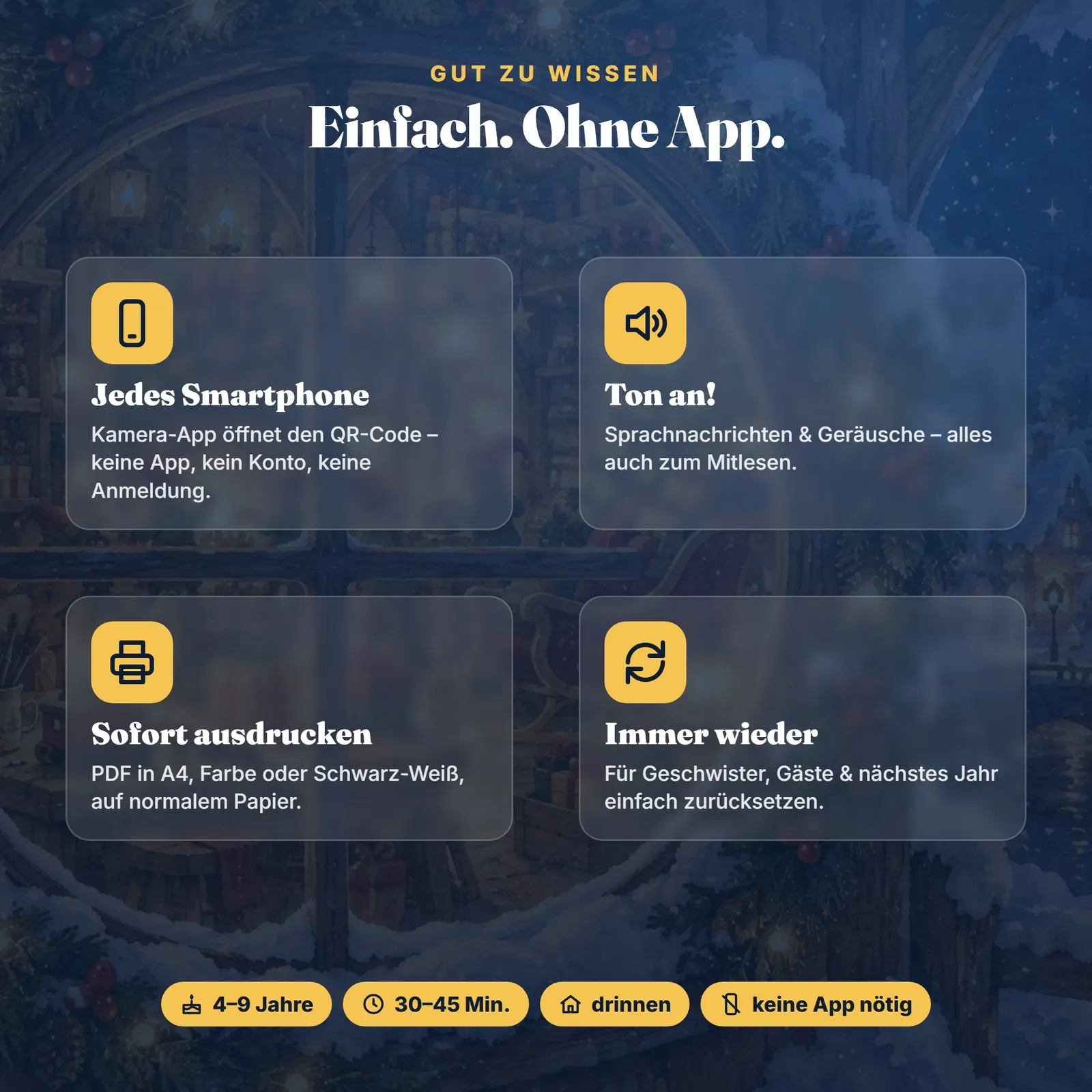 QR-Schnitzeljagd Weihnachten mit Sprachnachrichten – Wichtel-Mission QR-Schnitzeljagd Weihnachten mit Sprachnachrichten – Wichtel-Mission – Einblick 5