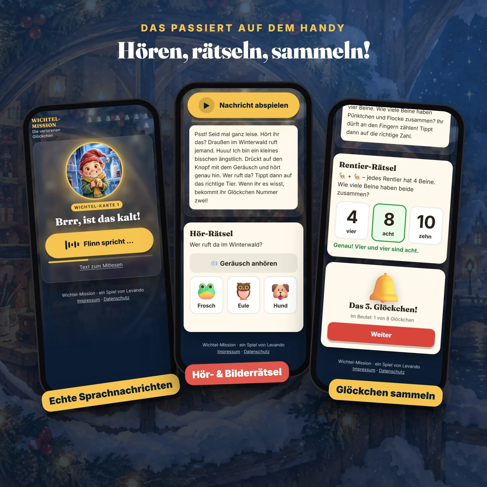 QR-Schnitzeljagd Weihnachten mit Sprachnachrichten – Wichtel-Mission QR-Schnitzeljagd Weihnachten mit Sprachnachrichten – Wichtel-Mission – Einblick 2