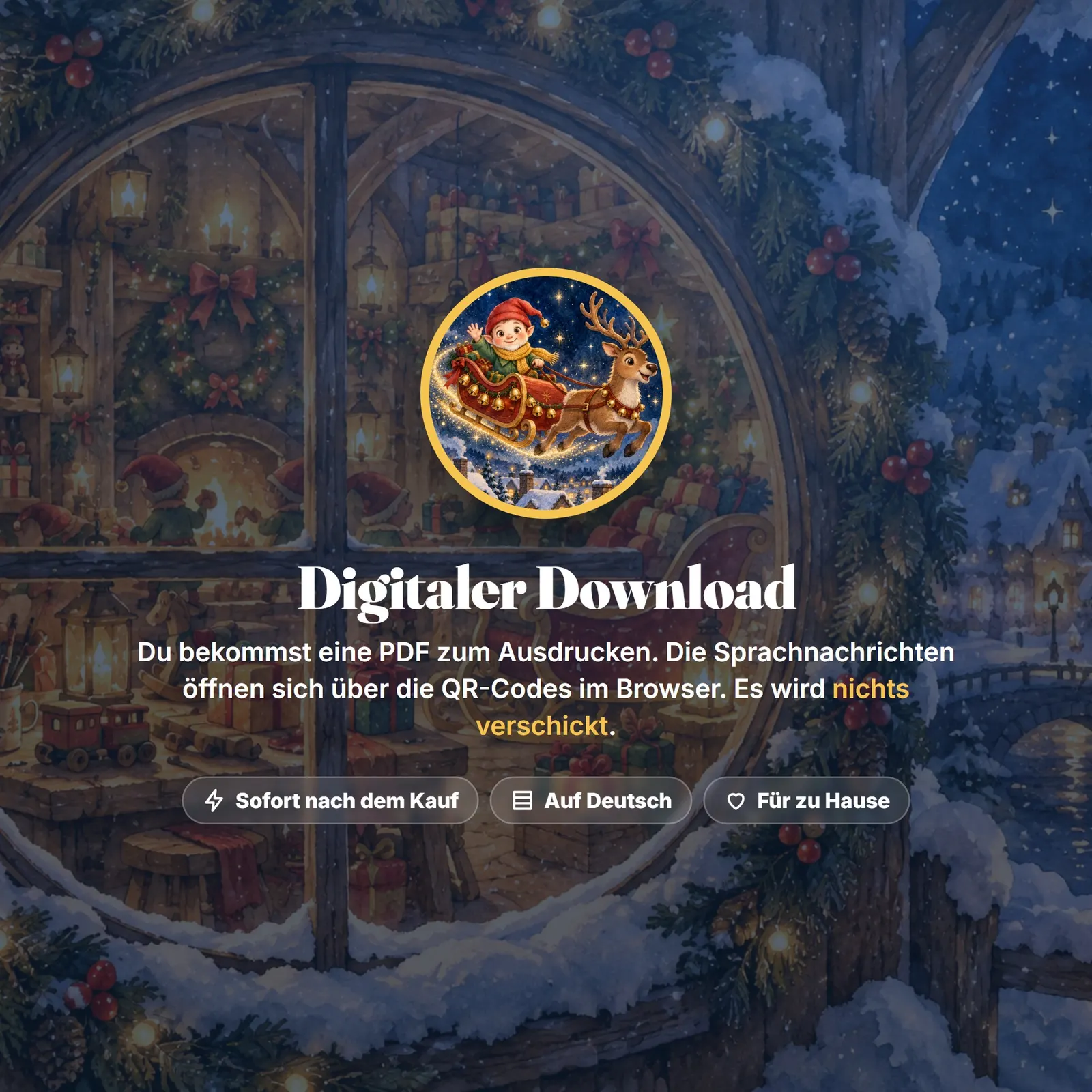 QR-Schnitzeljagd Weihnachten mit Sprachnachrichten – Wichtel-Mission QR-Schnitzeljagd Weihnachten mit Sprachnachrichten – Wichtel-Mission – Einblick 7