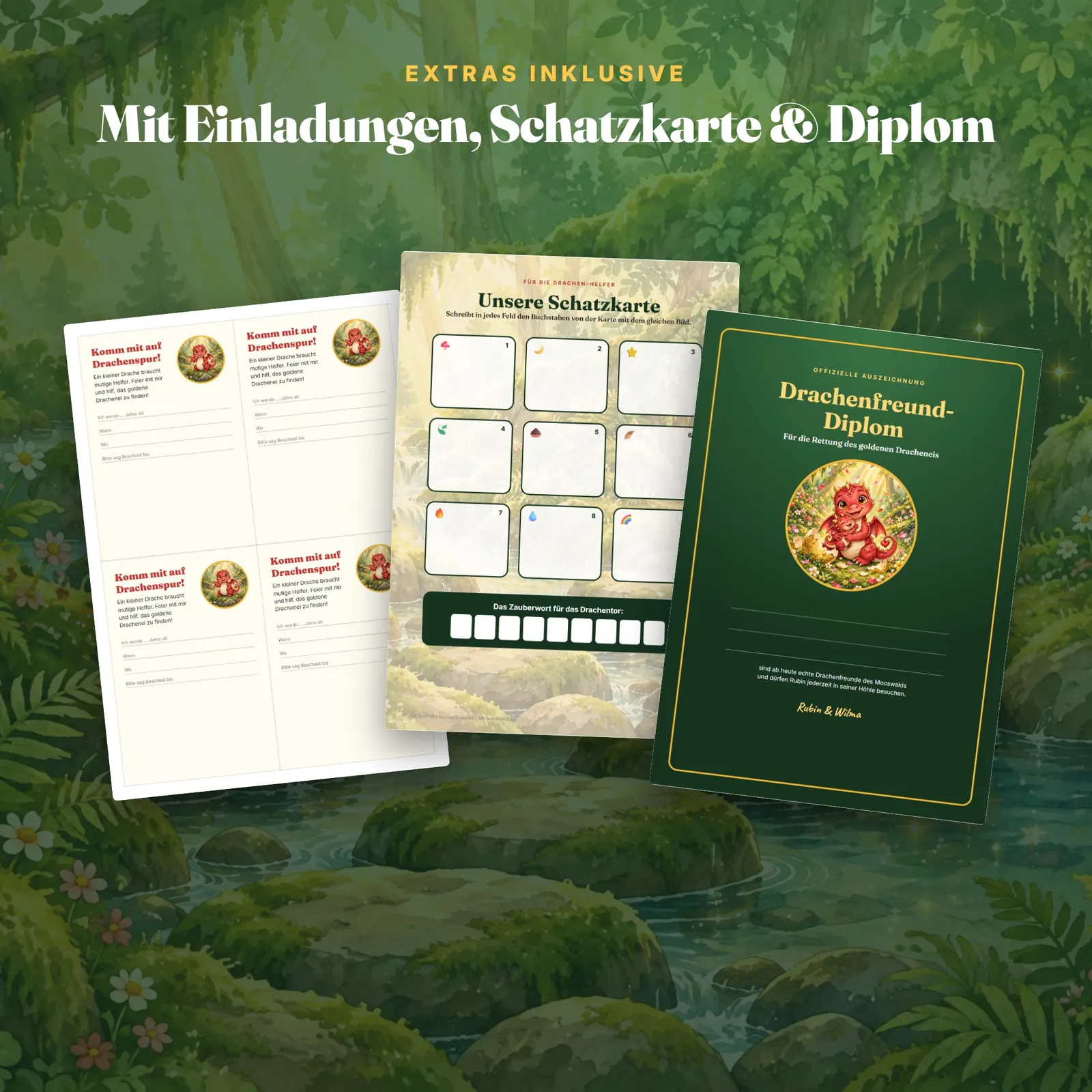 QR-Schnitzeljagd Kindergeburtstag mit Sprachnachrichten – Drache Rubin – Einblick 6