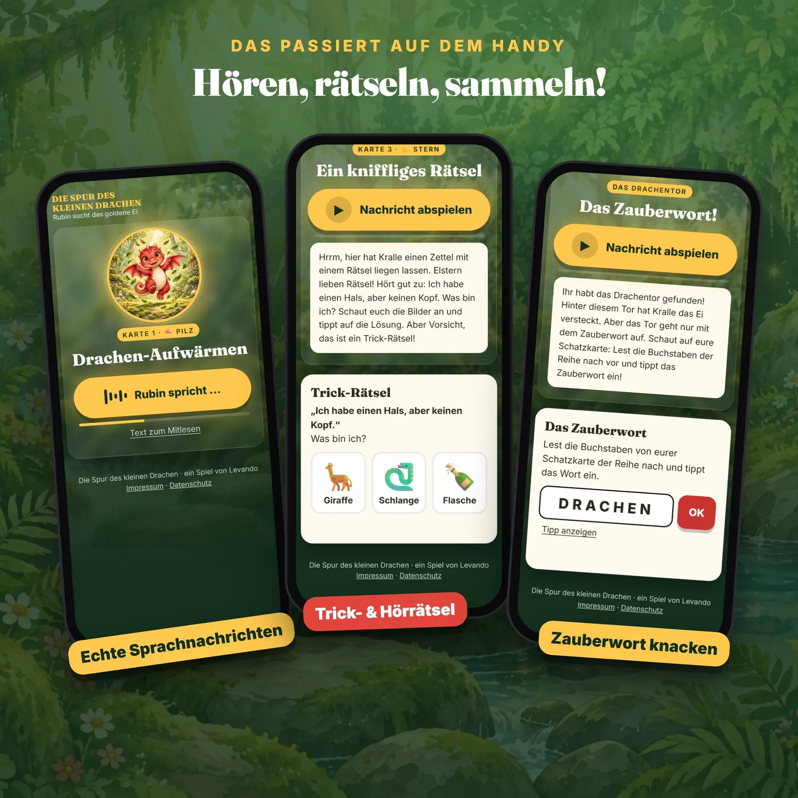 QR-Schnitzeljagd Kindergeburtstag mit Sprachnachrichten – Drache Rubin – Einblick 2