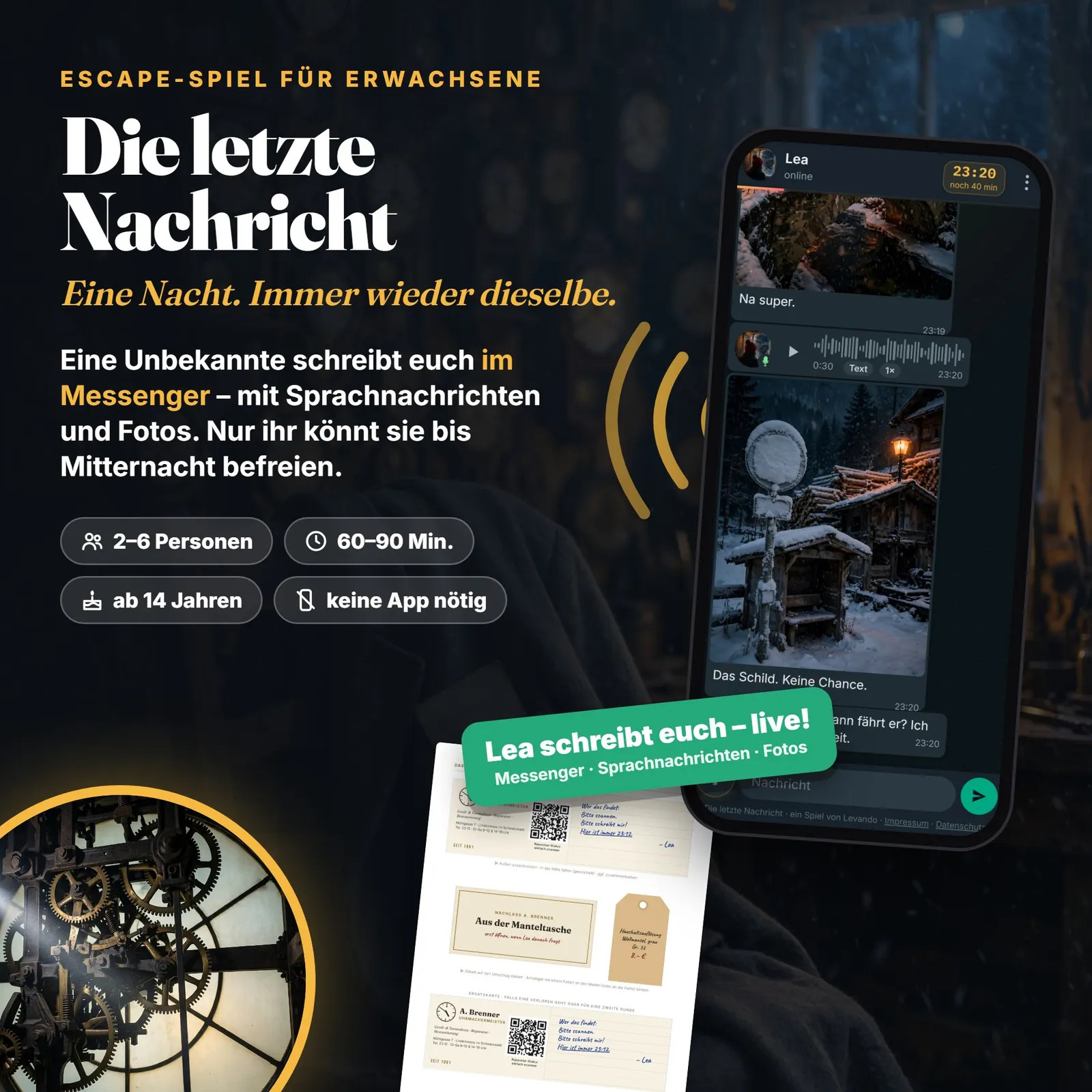 Escape-Spiel für Erwachsene mit Messenger – Die letzte Nachricht – Titelbild