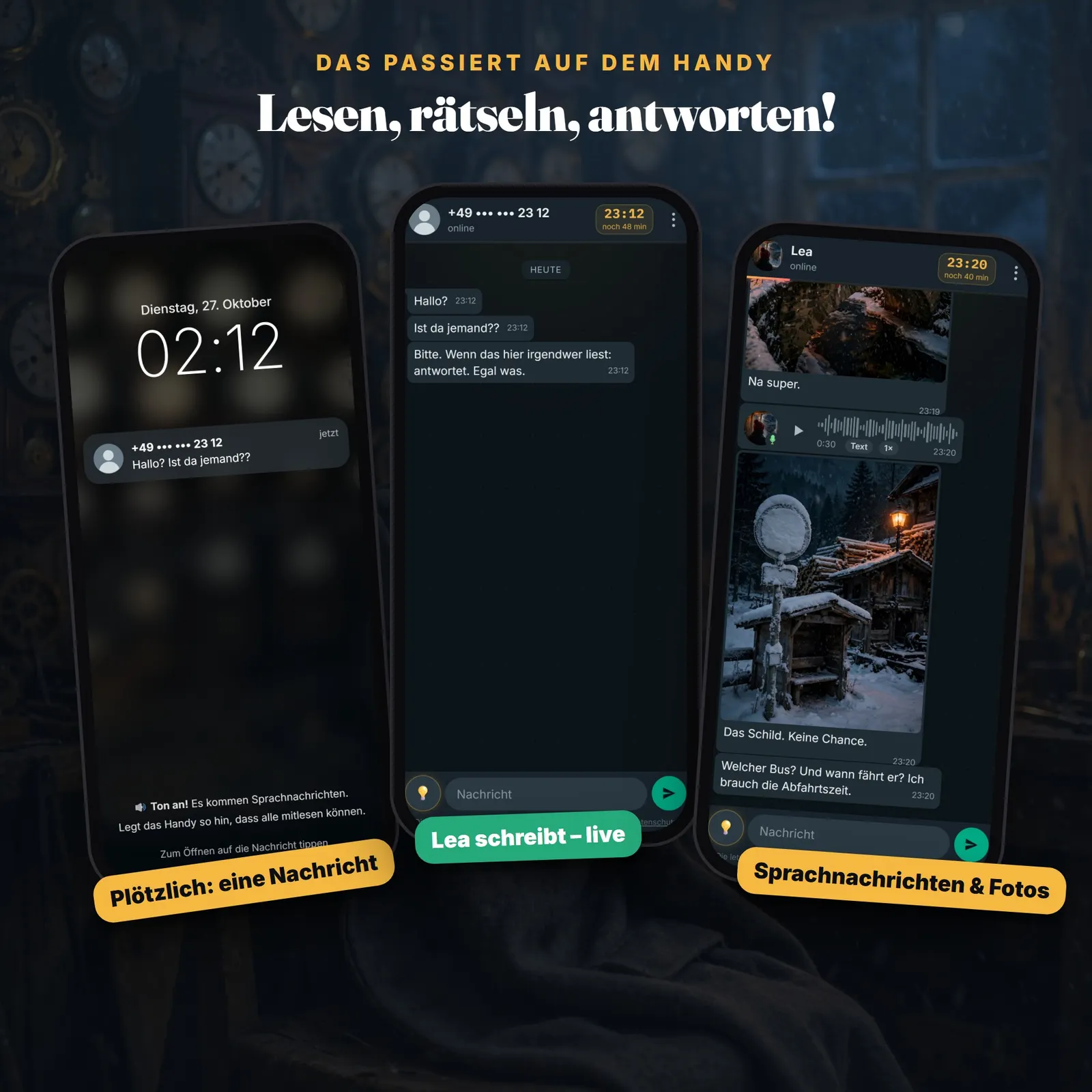 Escape-Spiel für Erwachsene mit Messenger – Die letzte Nachricht – Einblick 2