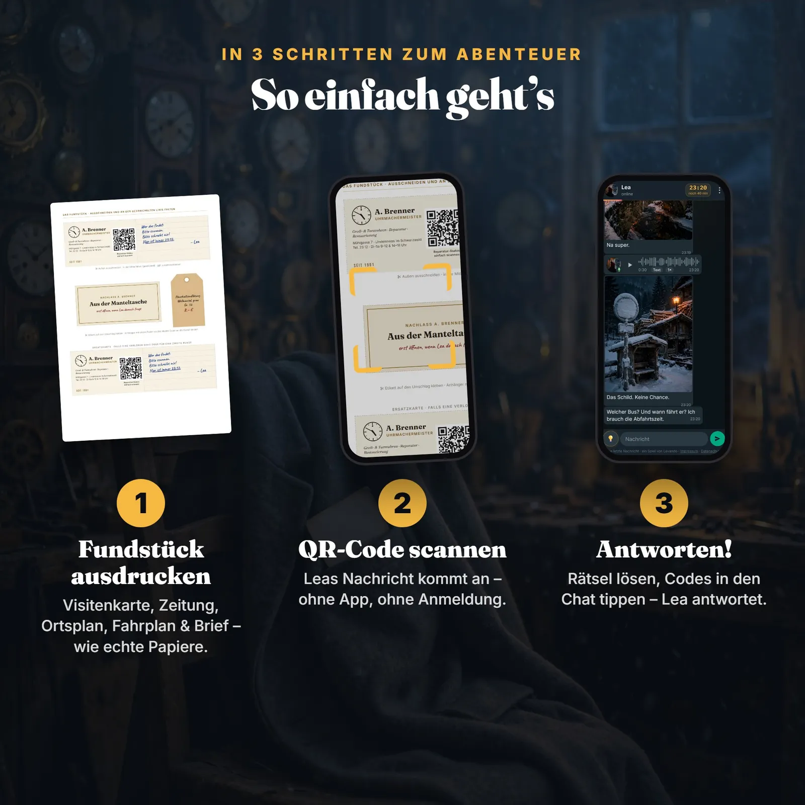 Escape-Spiel für Erwachsene mit Messenger – Die letzte Nachricht – Einblick 1