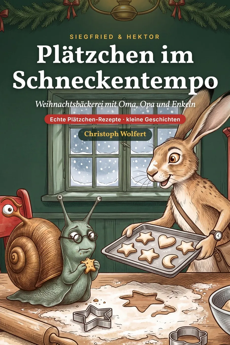 Plätzchen im Schneckentempo – Weihnachtsbackbuch als eBook – Titelbild