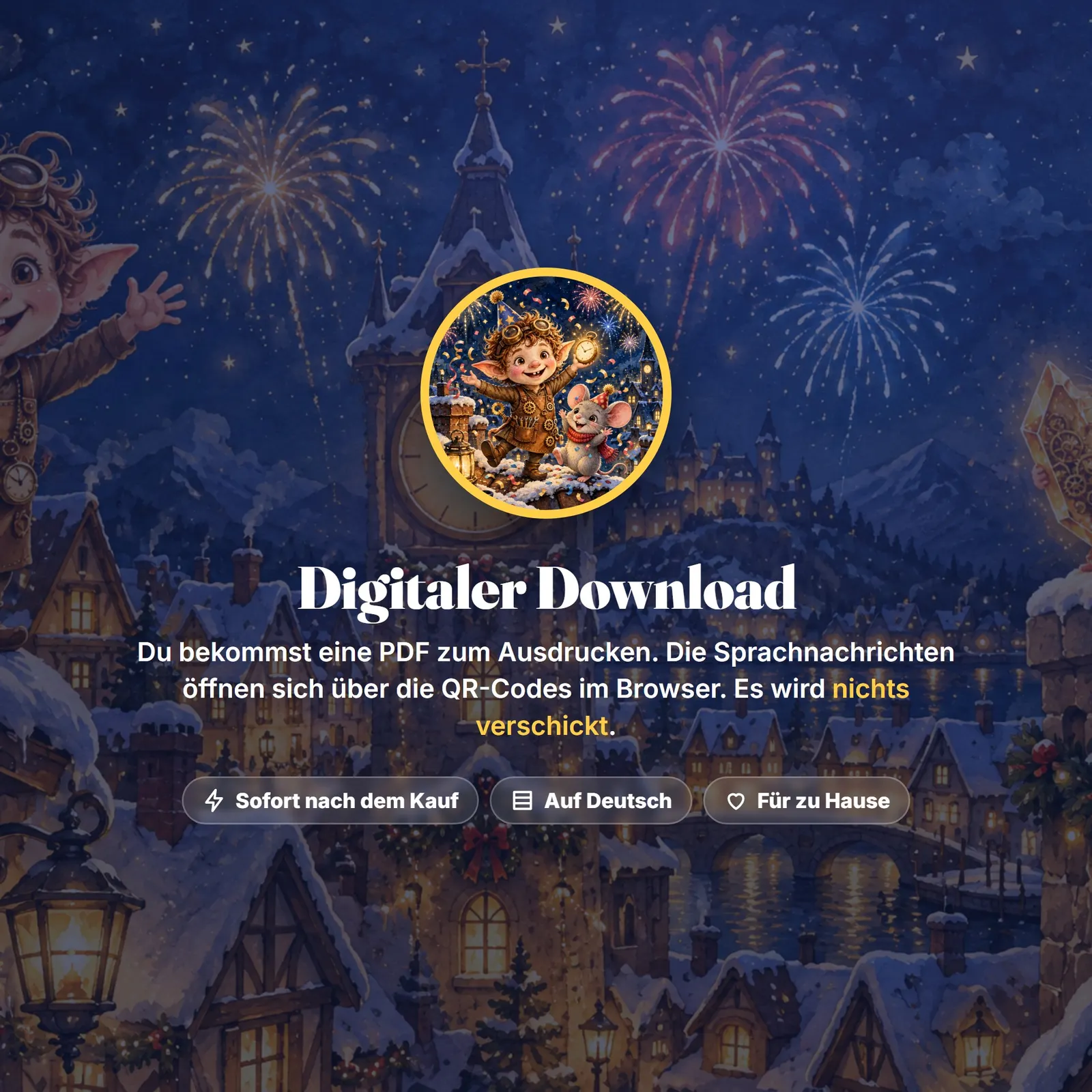 Silvester-Spiel für Kinder mit QR-Codes – Die gestohlene Mitternacht – Einblick 7