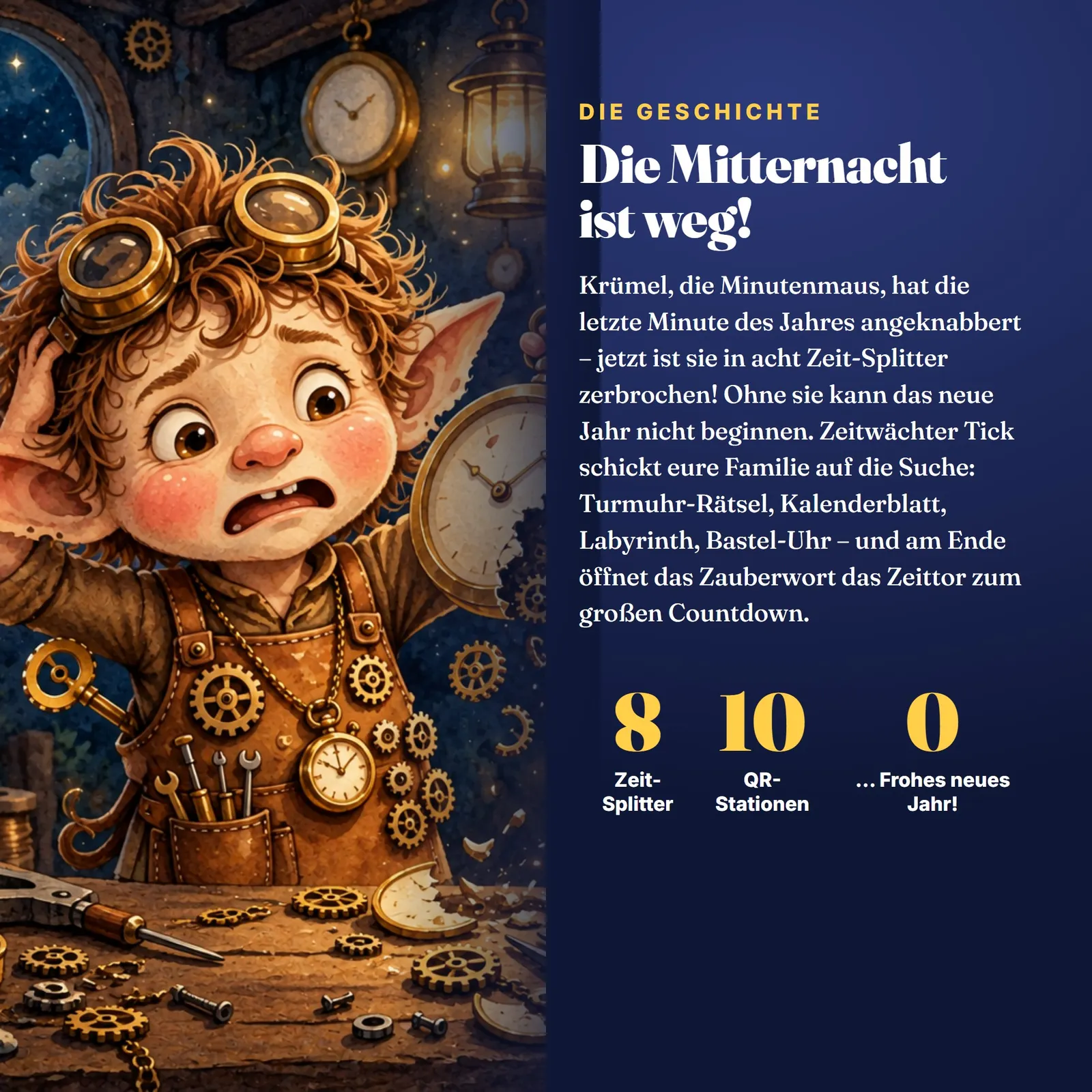 Silvester-Spiel für Kinder mit QR-Codes – Die gestohlene Mitternacht – Einblick 4