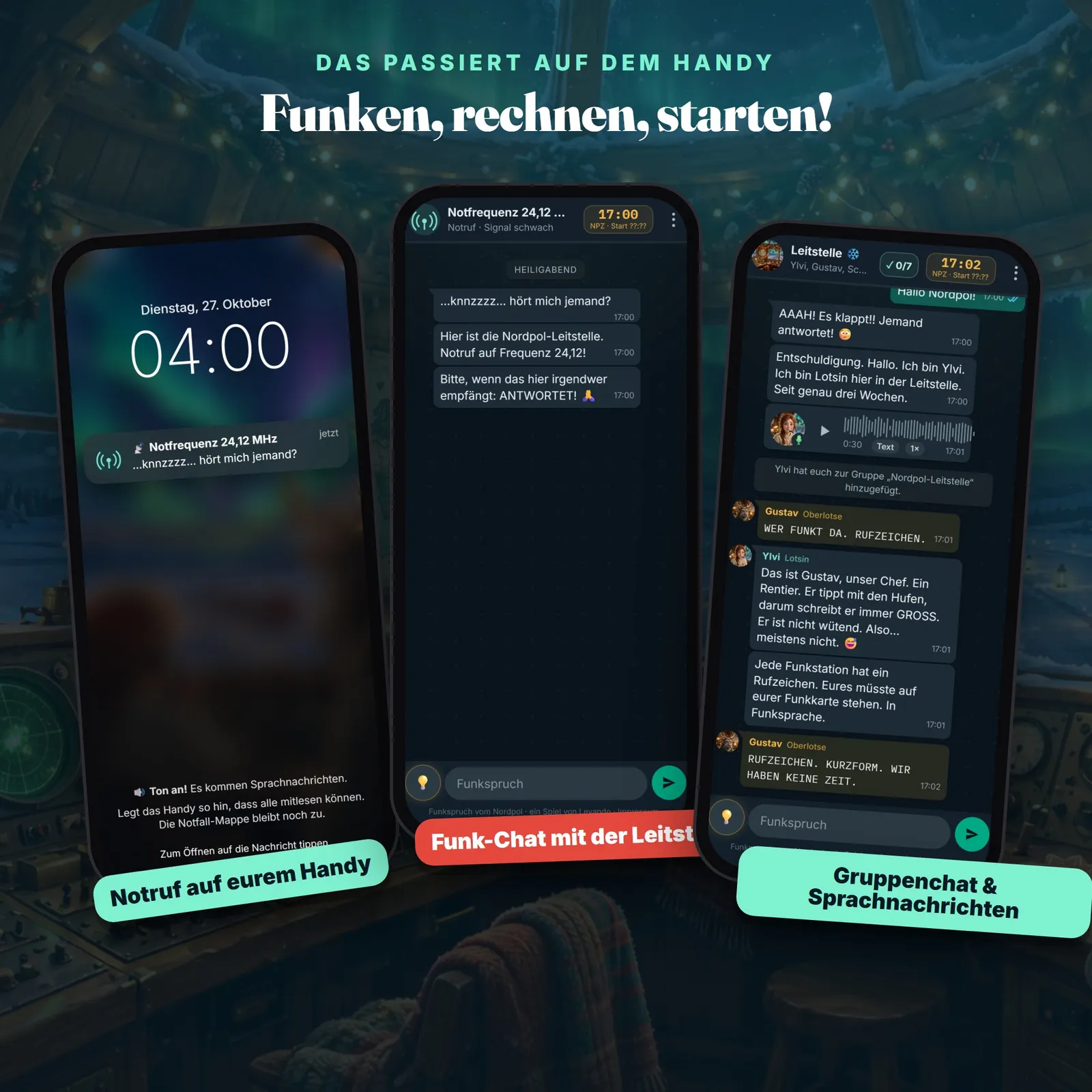 Escape-Spiel Weihnachten mit Funk-Chat – Funkspruch vom Nordpol – Einblick 2