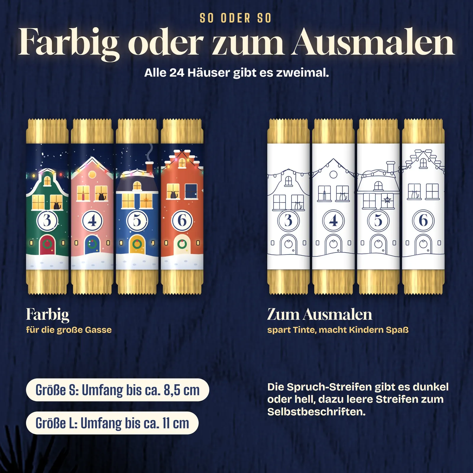 Schokoriegel-Adventskalender zum Ausdrucken – Die Lichtergasse – Einblick 2