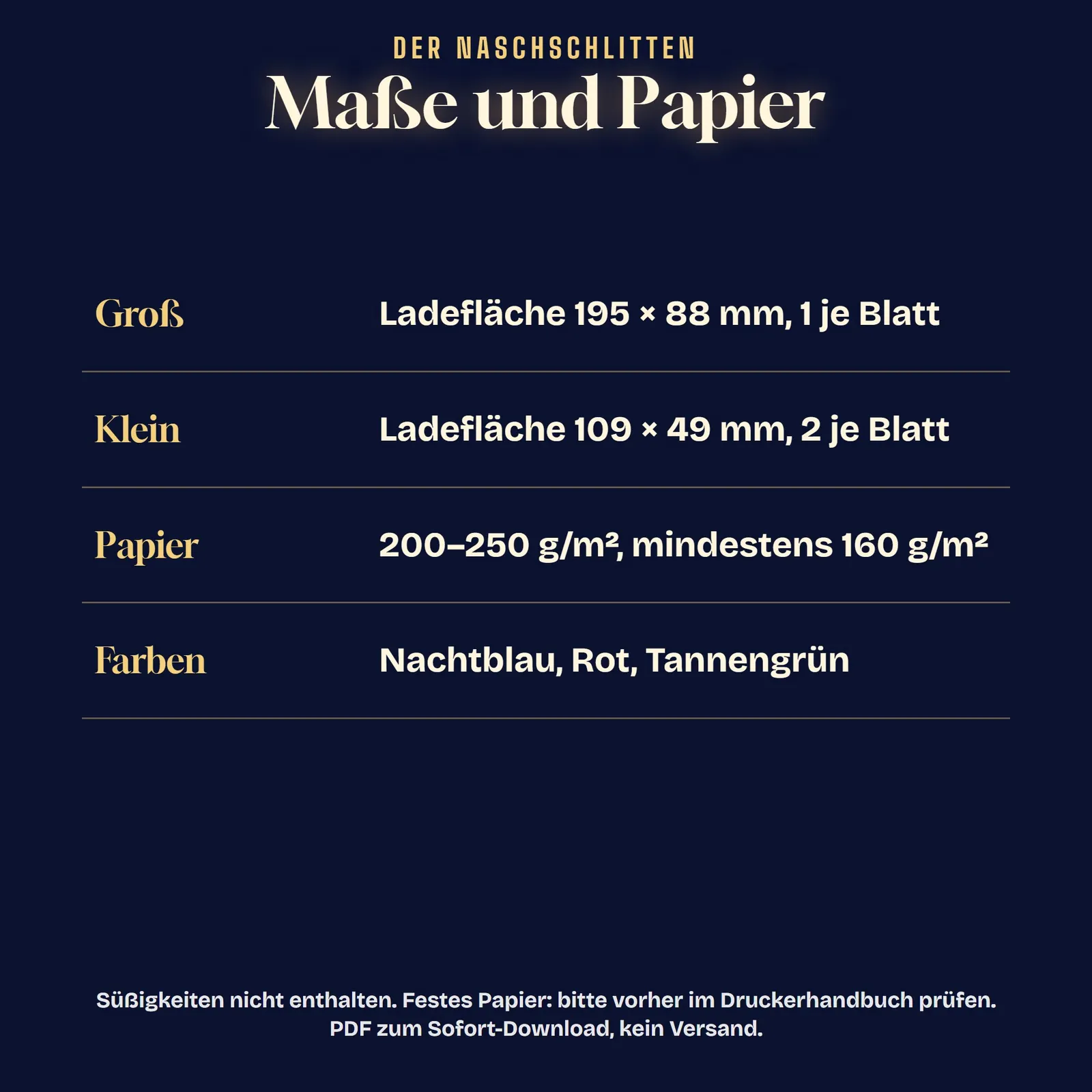 Schokoladen-Schlitten zum Ausdrucken – Der Naschschlitten – Einblick 4