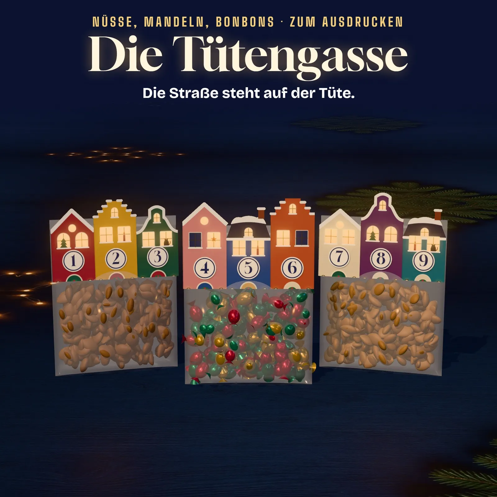 Tütenkarten zum Ausdrucken – Die Tütengasse – Titelbild