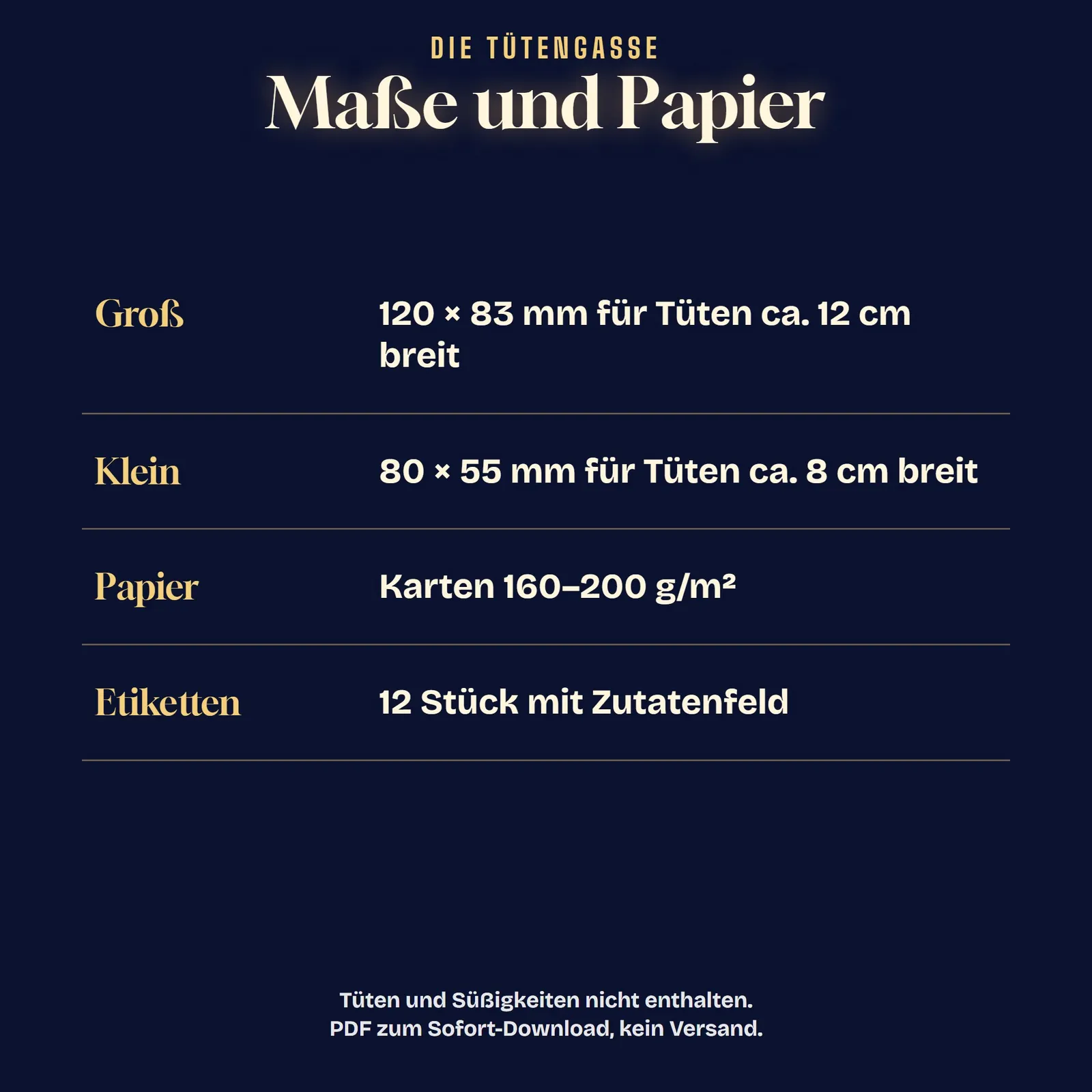 Tütenkarten zum Ausdrucken – Die Tütengasse – Einblick 4