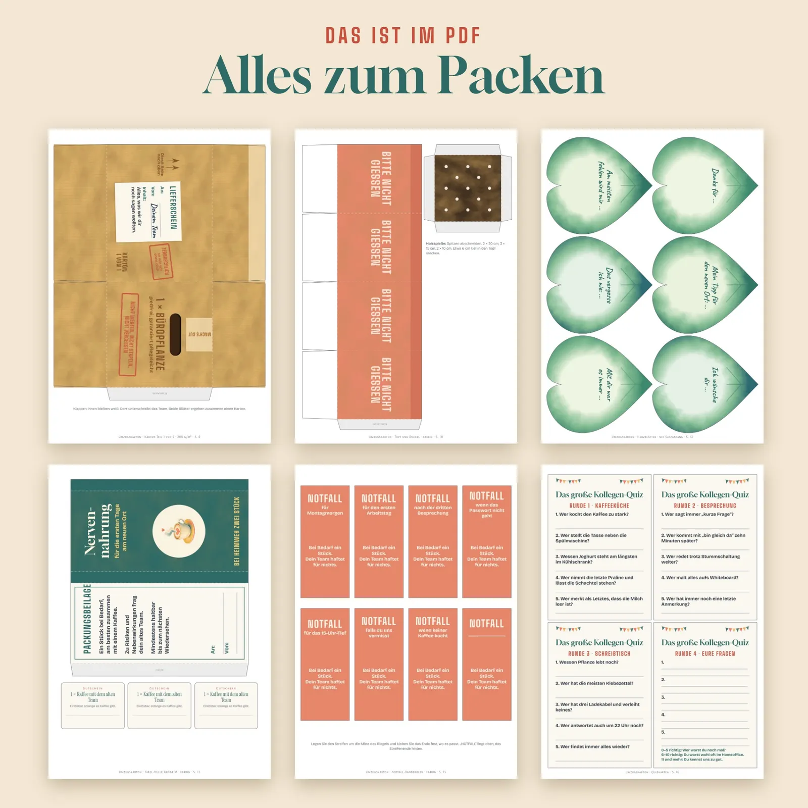 Abschiedsgeschenk für Kollegen zum Ausdrucken – Der Umzugskarton Abschiedsgeschenk für Kollegen zum Ausdrucken – Der Umzugskarton – Einblick 2