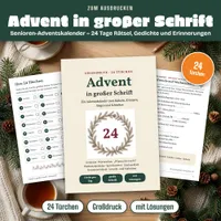 Video: Blick in Adventskalender für Senioren in Großdruck – Advent in großer Schrift