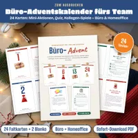 Video: Blick in Büro-Adventskalender fürs Team zum Ausdrucken – Büro-Advent