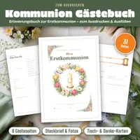 Video: Blick in Kommunion-Gästebuch zum Ausdrucken – Meine Erstkommunion