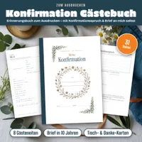 Video: Blick in Konfirmation-Gästebuch zum Ausdrucken – Meine Konfirmation