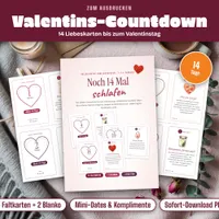 Video: Blick in Valentinstag-Countdown zum Ausdrucken – Noch 14 Mal schlafen